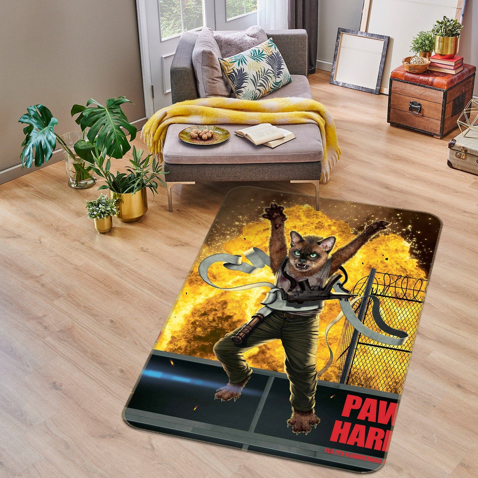 3D Paw Hard 1055 Vincent Hie Rug Non Slip Rug Mat Mat AJ Creativity Home
