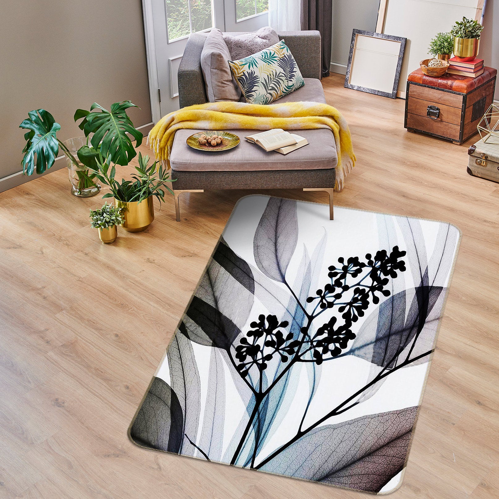 3D Flowers 76119 Non Slip Rug Mat
