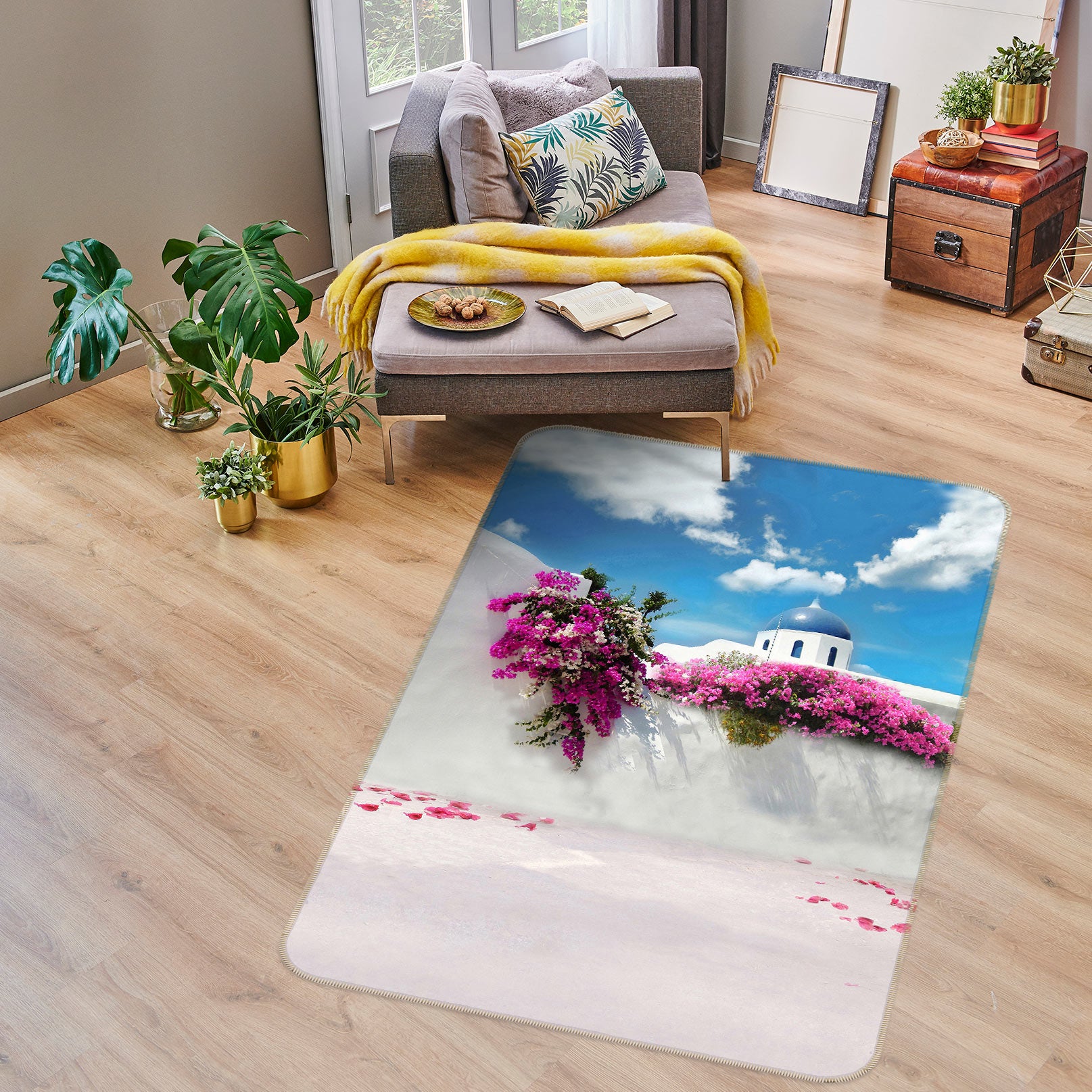 3D White Wall 76070 Non Slip Rug Mat