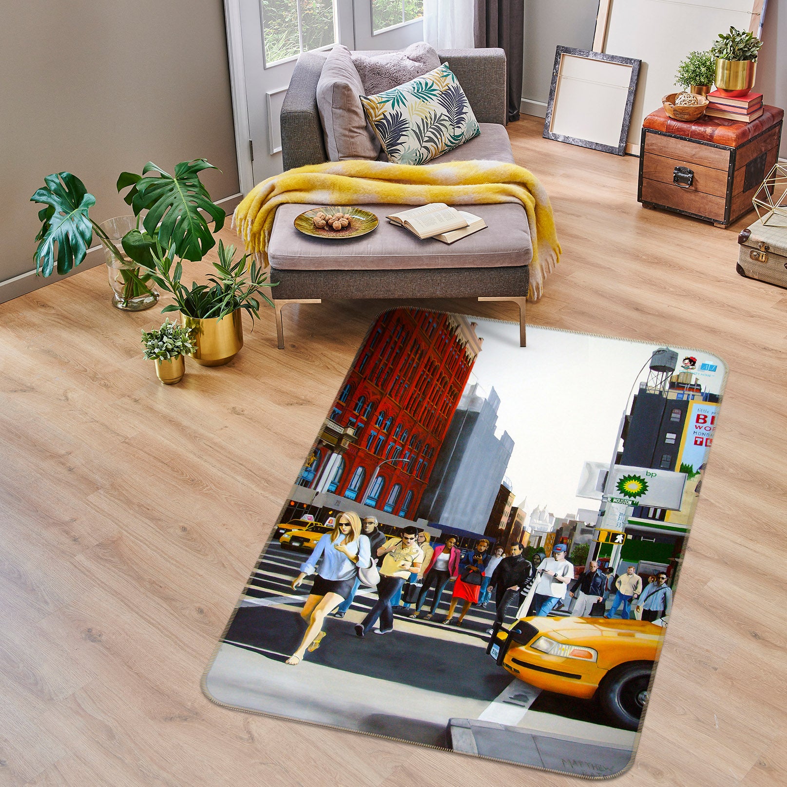 3D Pedestrian 11164 Matthew Holden Bates Rug Non Slip Rug Mat