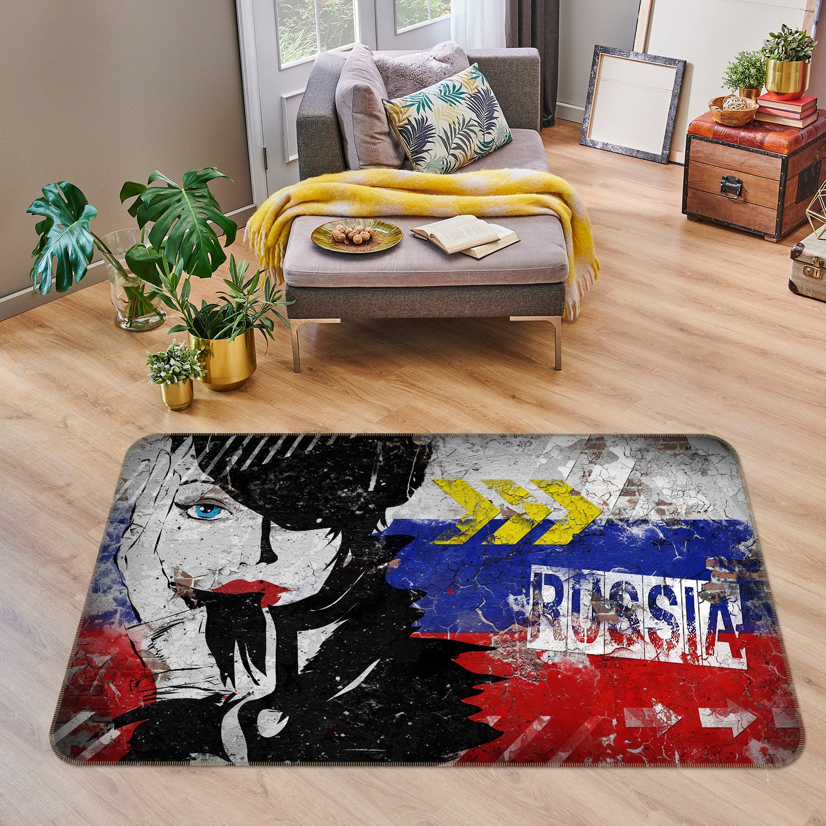 3D Russian Women 77121 Non Slip Rug Mat