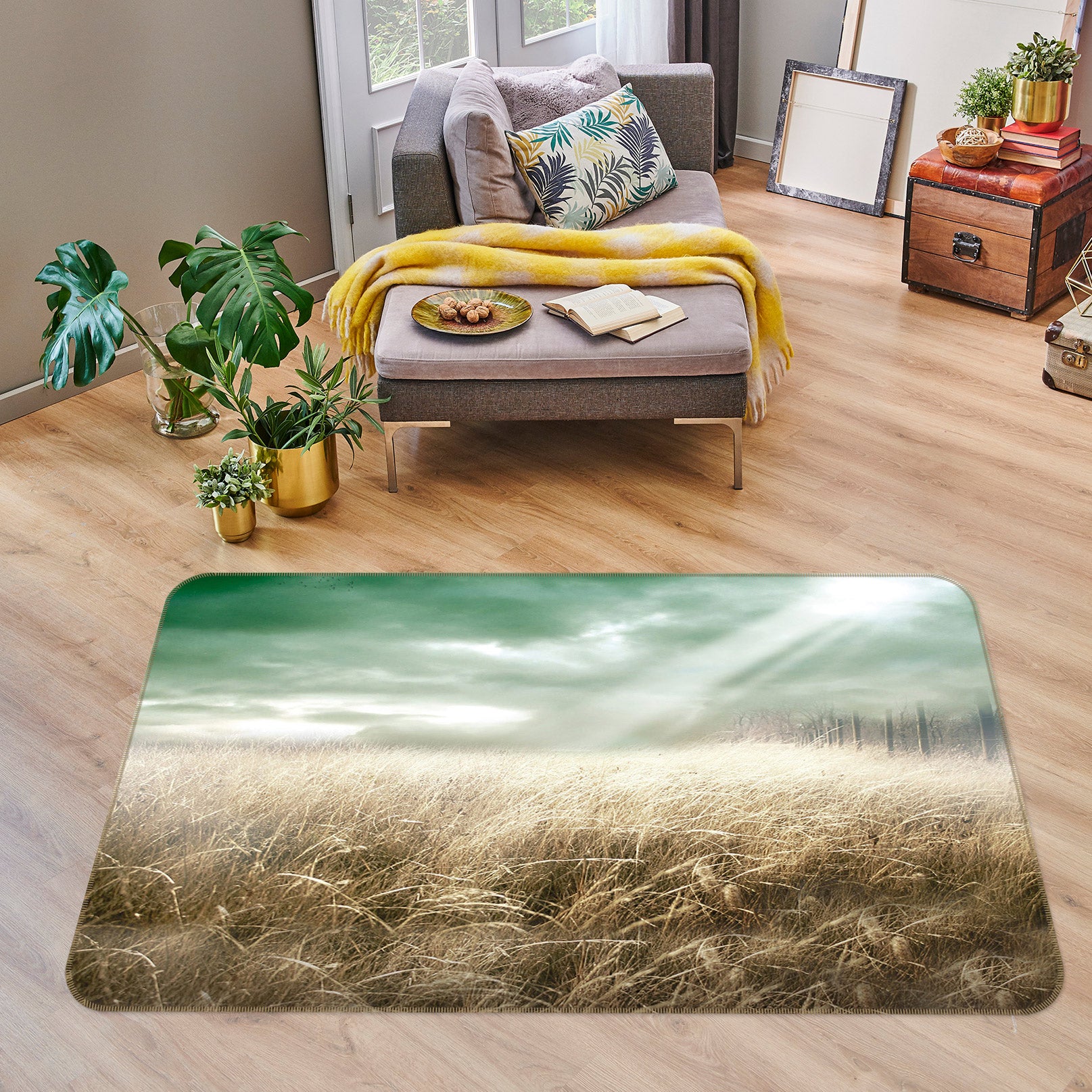 3D Withered Grass 75194 Non Slip Rug Mat