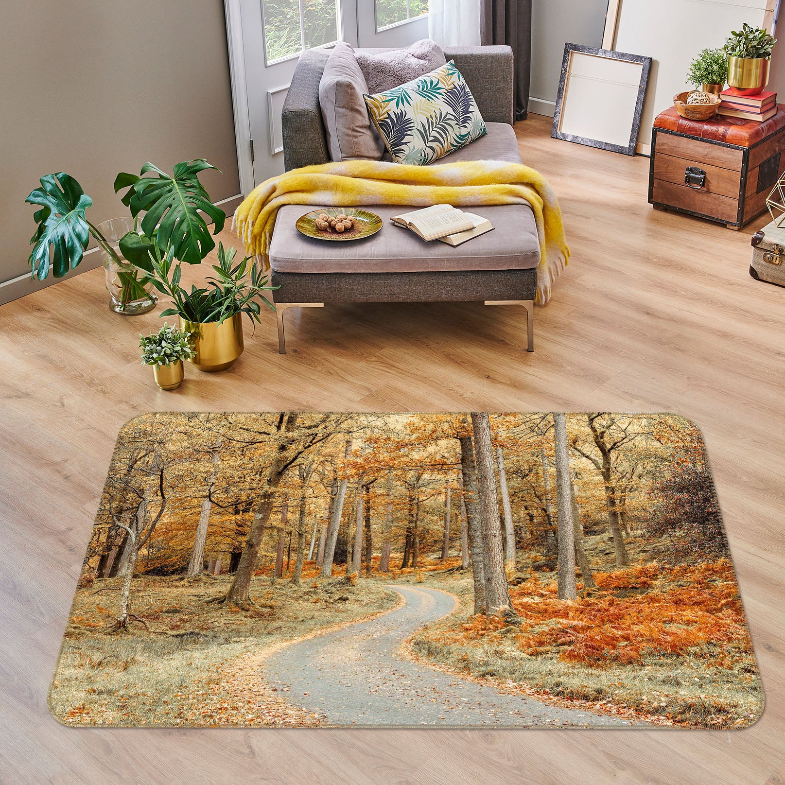 3D Maple Road 155 Assaf Frank Rug Non Slip Rug Mat