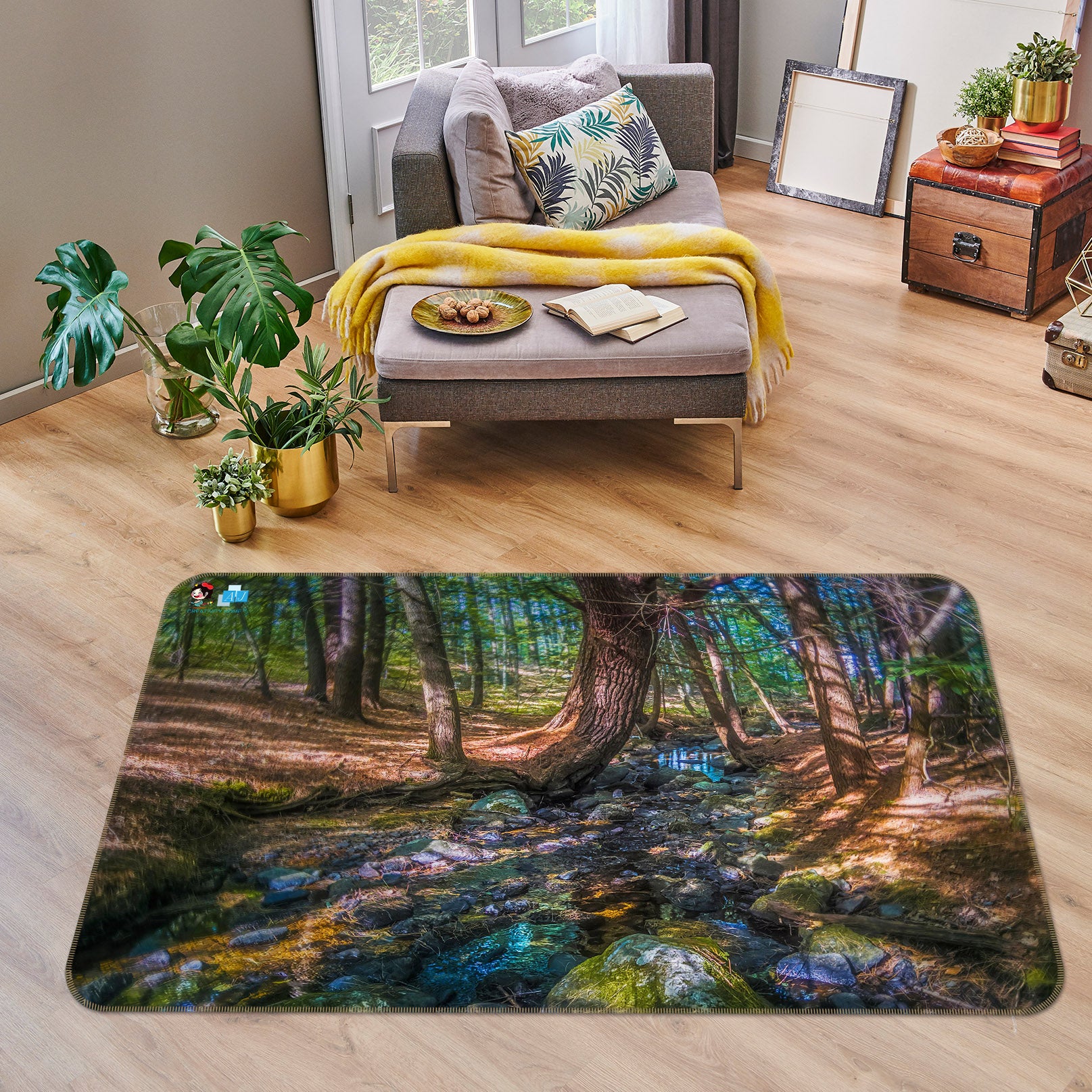 3D Parrish Woods 85059 Jerry LoFaro Rug Non Slip Rug Mat