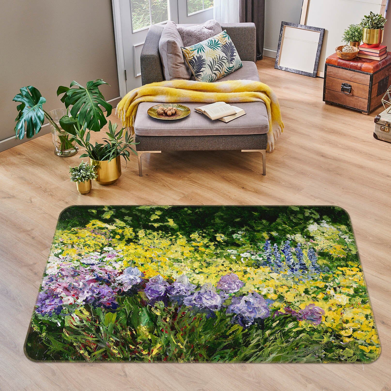 3D Sunshine Blossoms 1013 Allan P. Friedlander Rug Non Slip Rug Mat Mat AJ Creativity Home