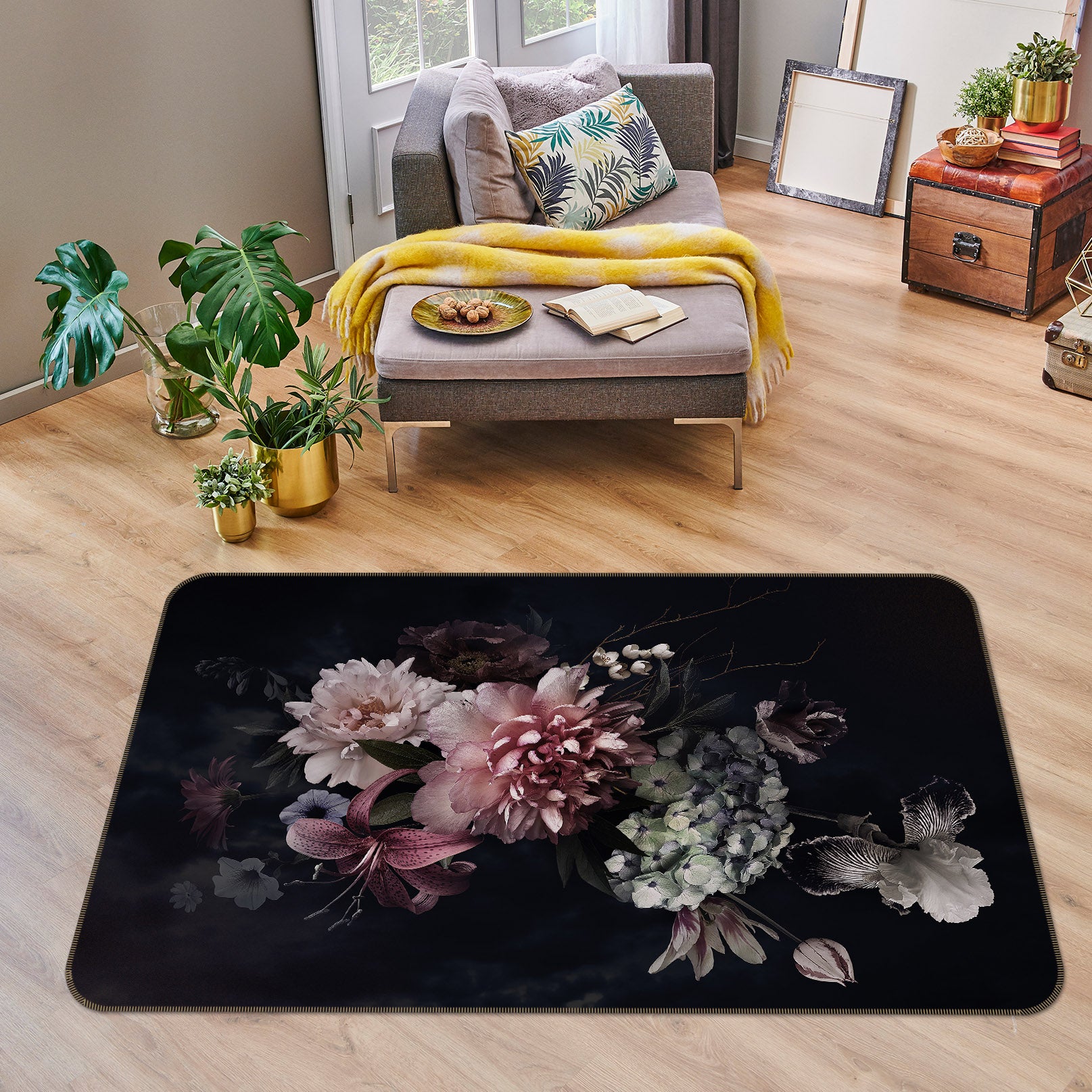3D Bouquet 25235 Non Slip Rug Mat