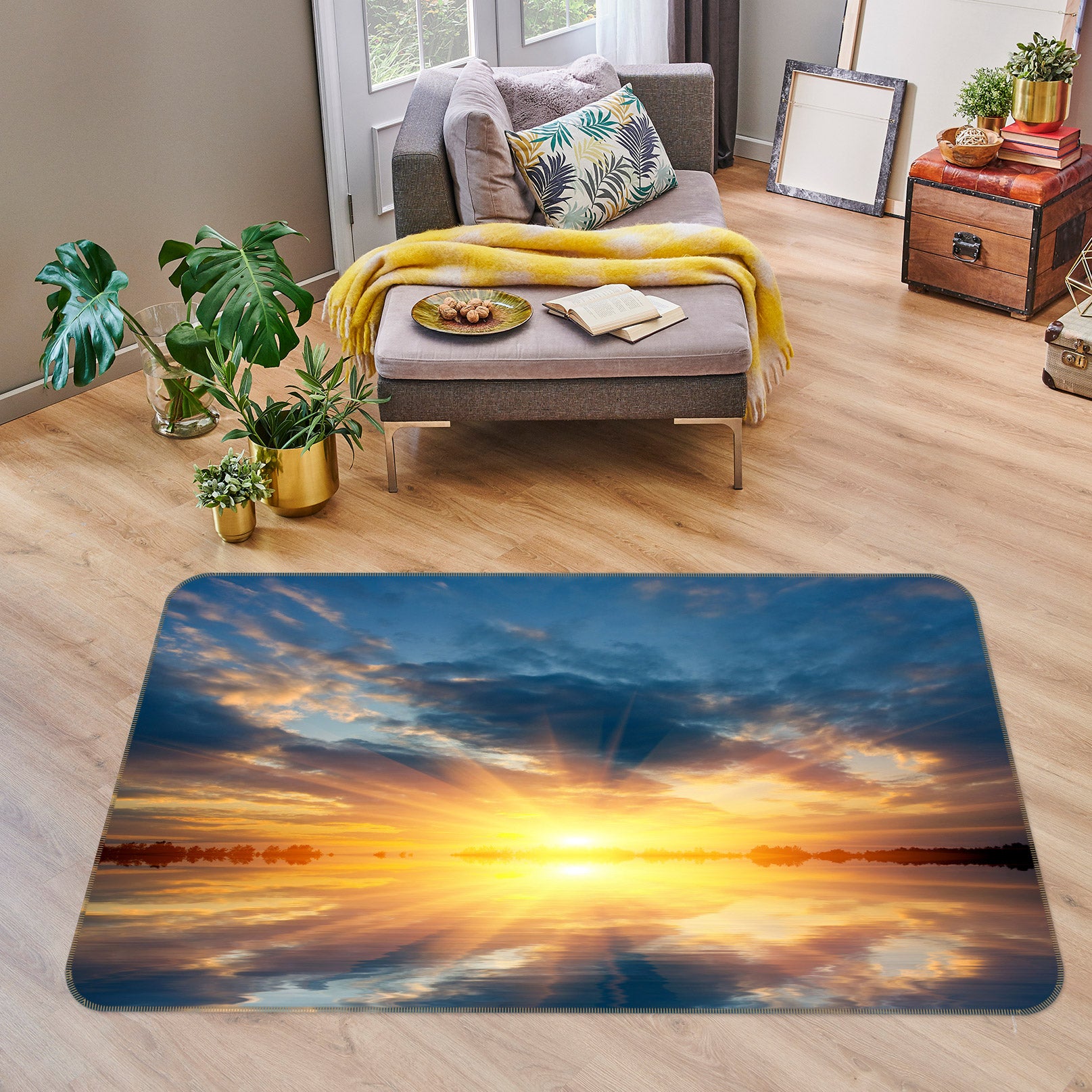 3D Clouds 75222 Non Slip Rug Mat