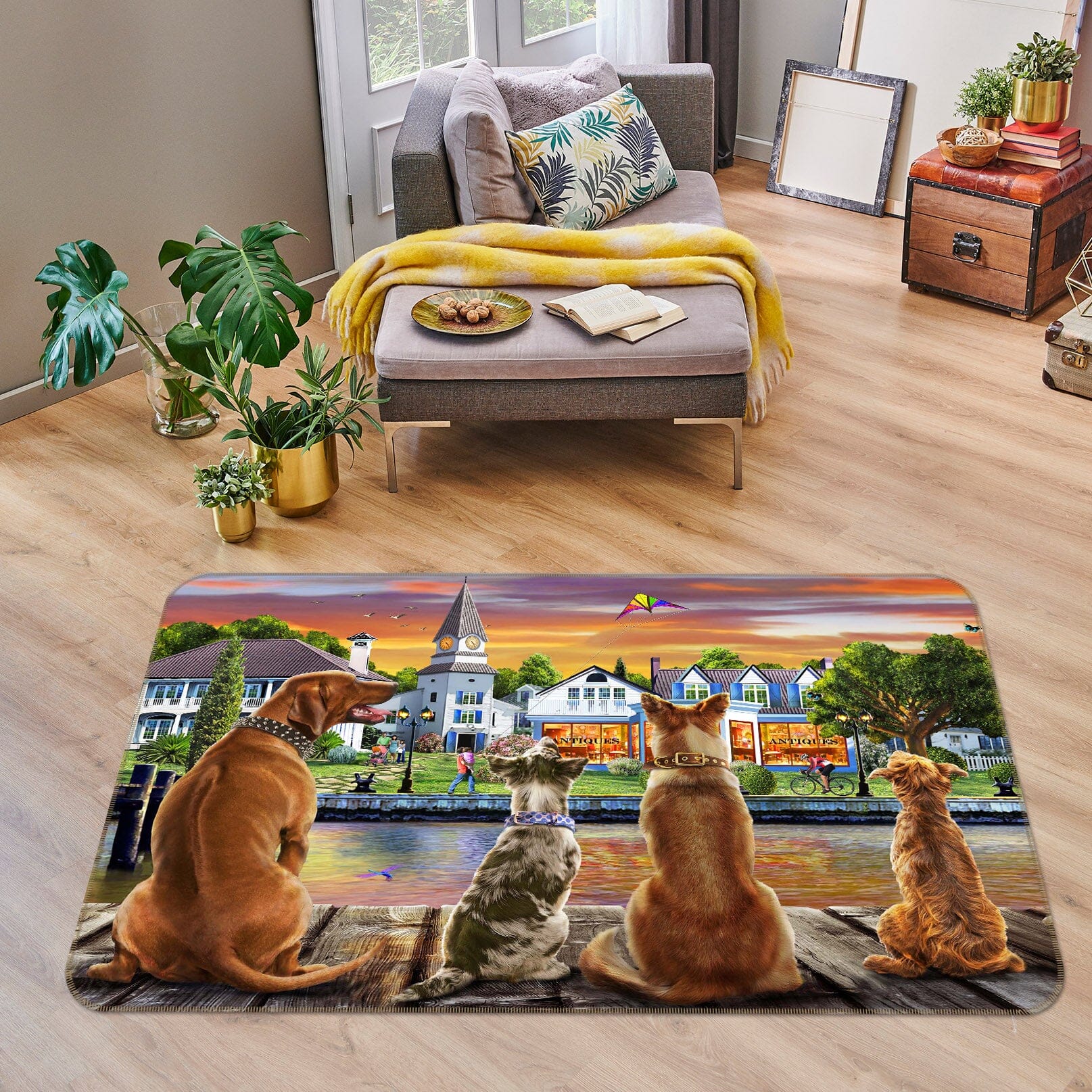 3D Watchdog 1072 Adrian Chesterman Rug Non Slip Rug Mat Mat AJ Creativity Home