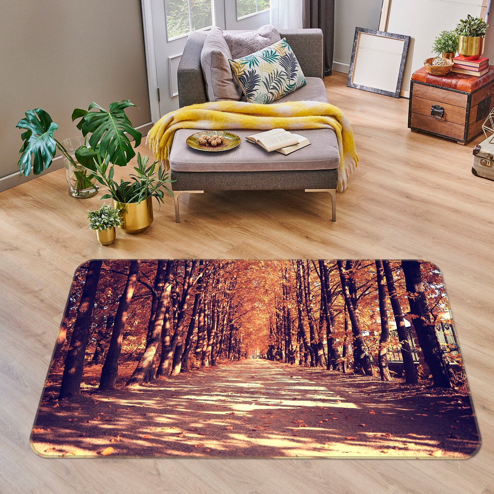 3D Forest Street 35085 Non Slip Rug Mat