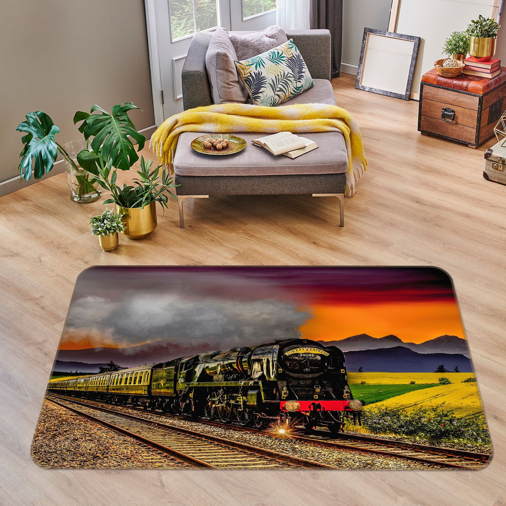 3D Train Track 42078 Vehicle Non Slip Rug Mat