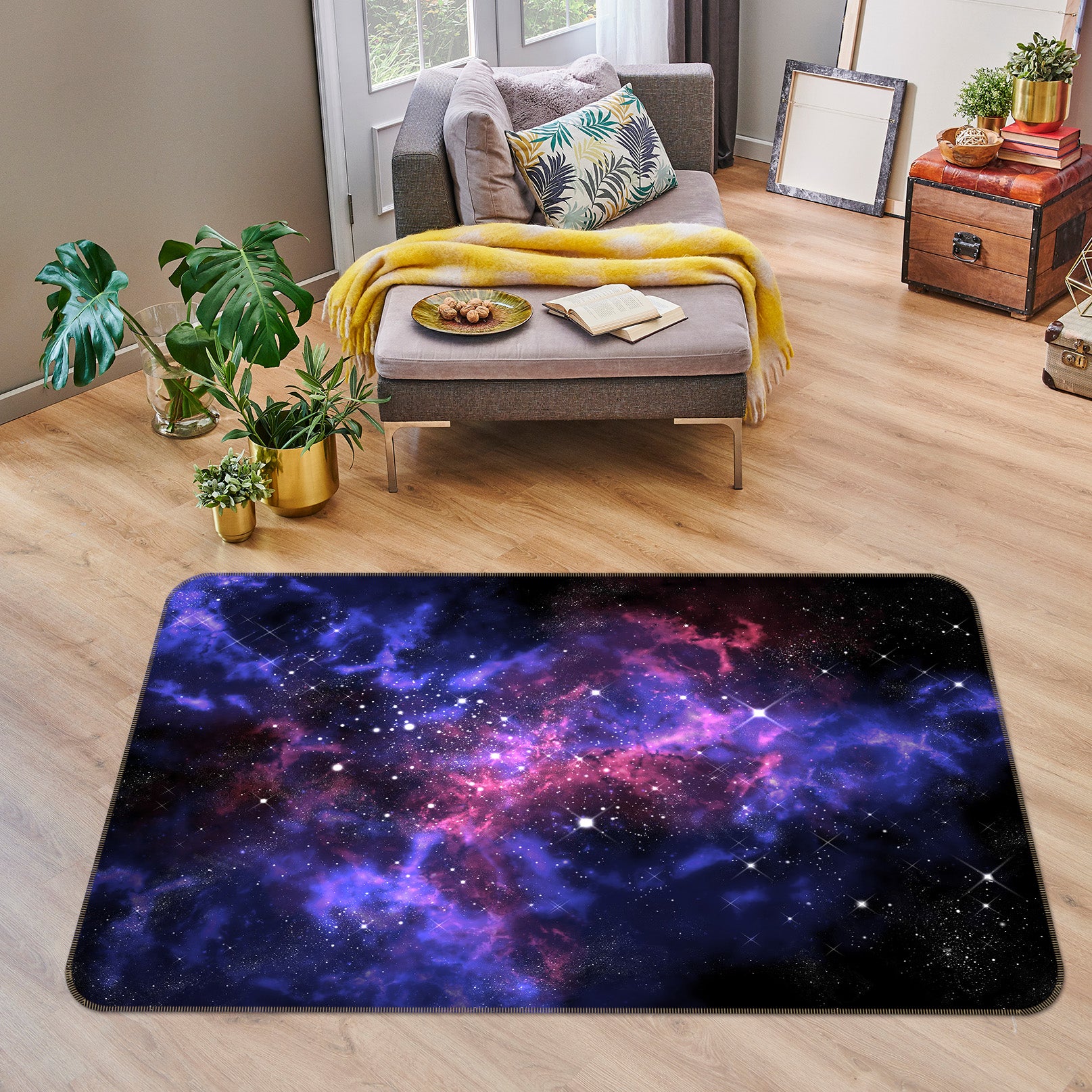 3D Starry Sky 36052 Non Slip Rug Mat