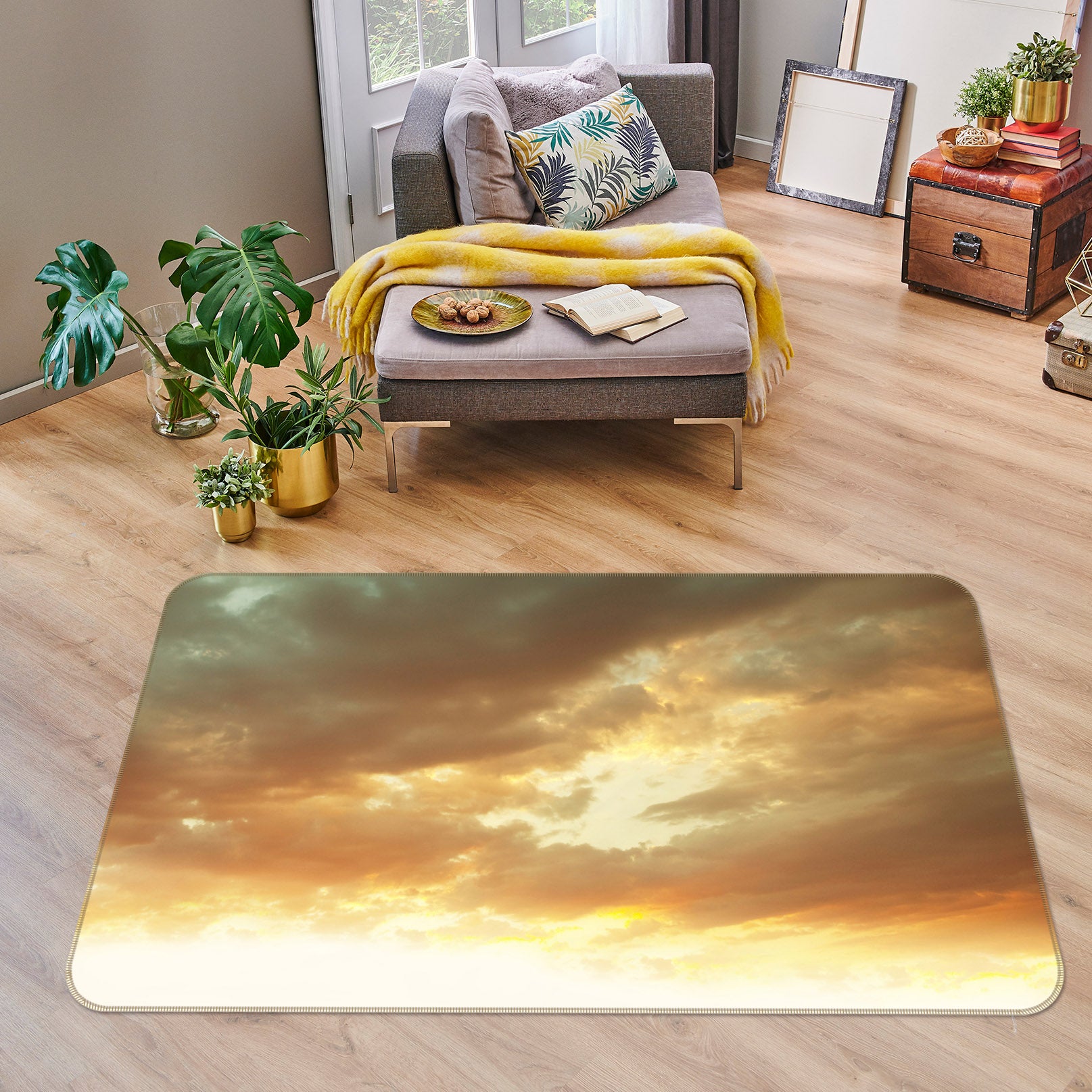 3D Sky Clouds 31186 Non Slip Rug Mat
