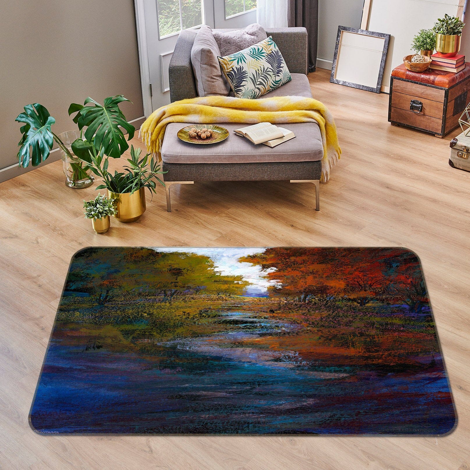 3D Forest River 1038 Michael Tienhaara Rug Non Slip Rug Mat Mat AJ Creativity Home