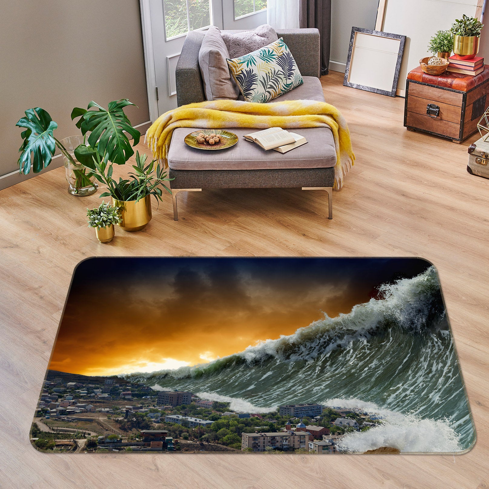 3D Waves 36020 Non Slip Rug Mat