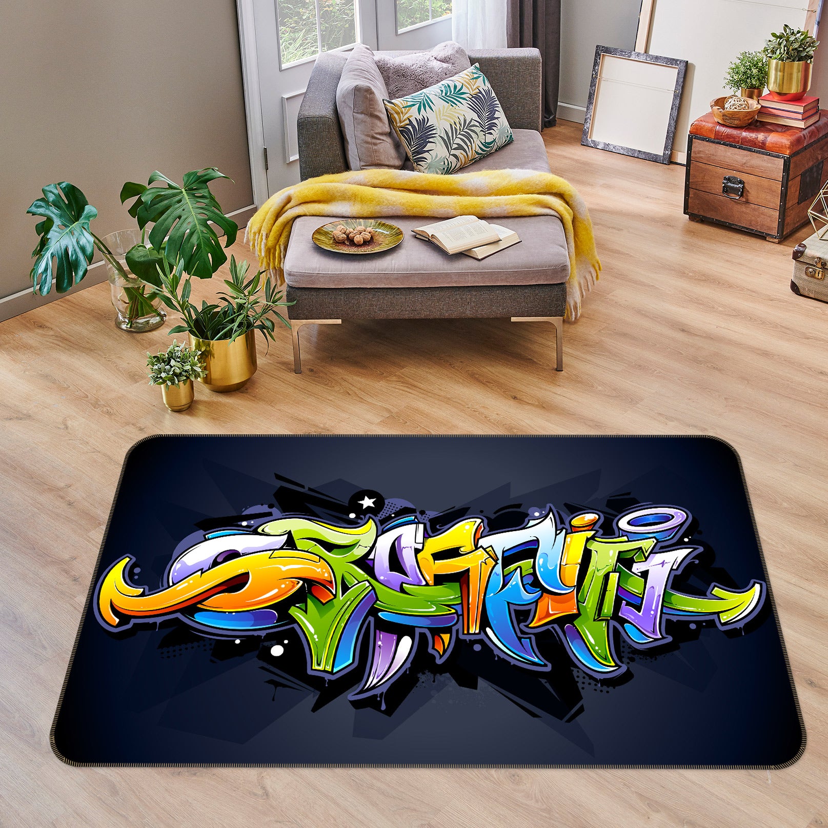 3D Colored Letters 30095 Non Slip Rug Mat