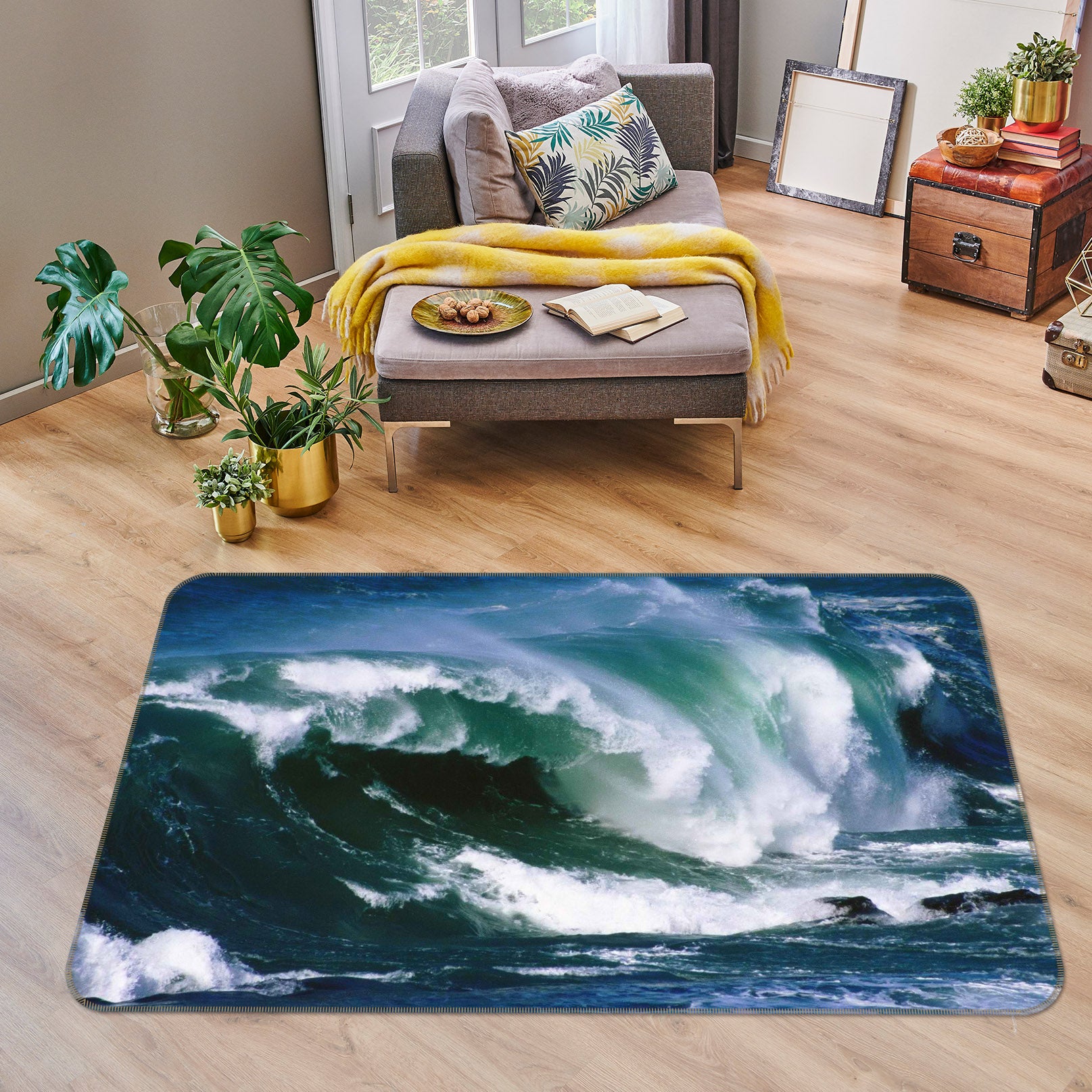 3D Waves 36034 Non Slip Rug Mat