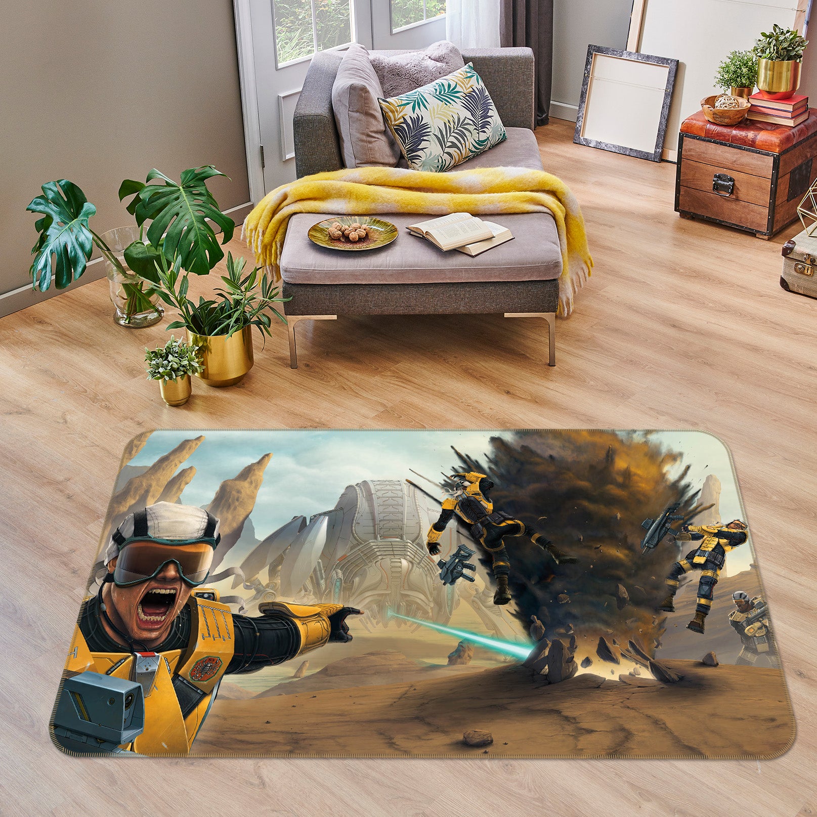 3D Battlefield 84281 Vincent Hie Rug Non Slip Rug Mat