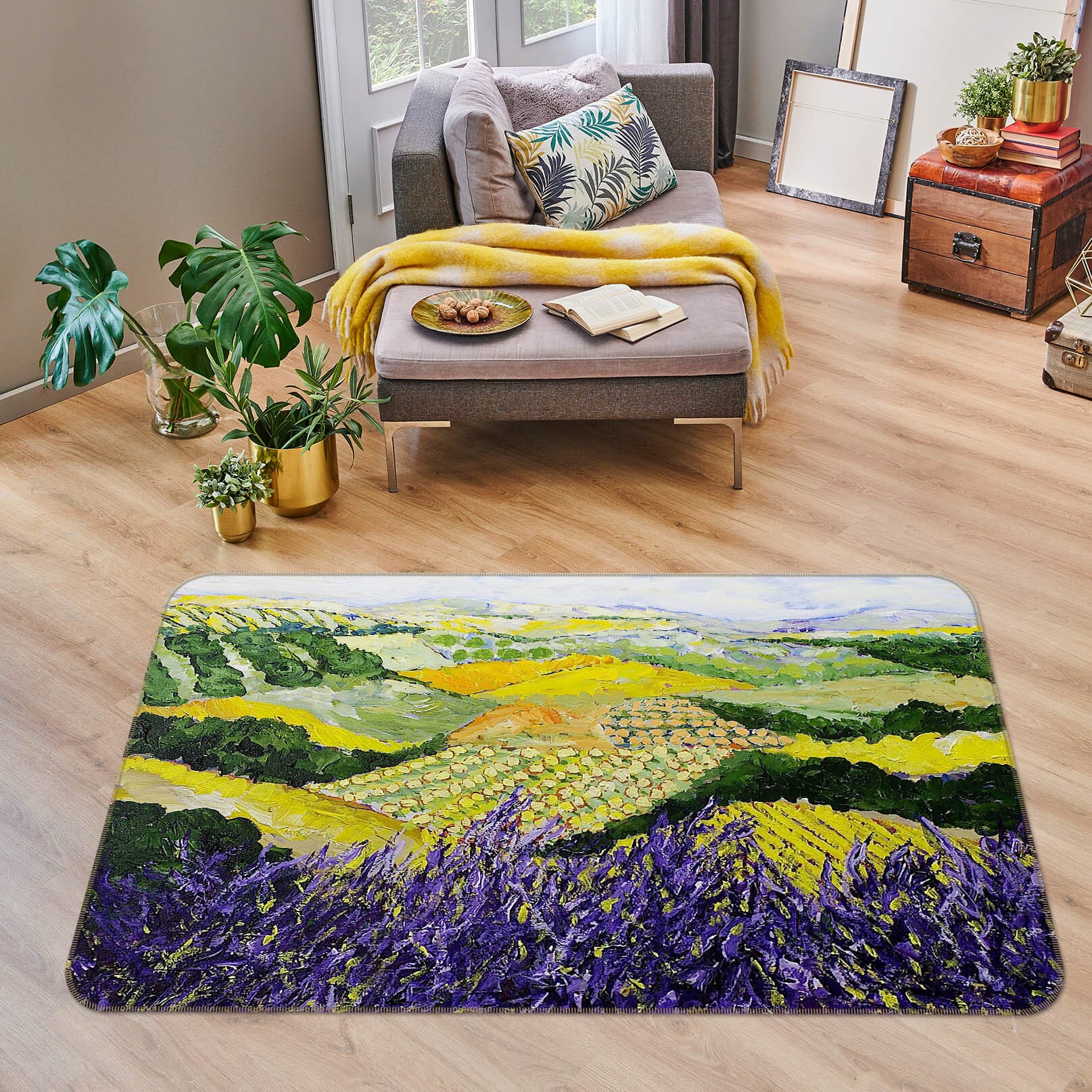 3D Violet Spring 1020 Allan P. Friedlander Rug Non Slip Rug Mat Mat AJ Creativity Home