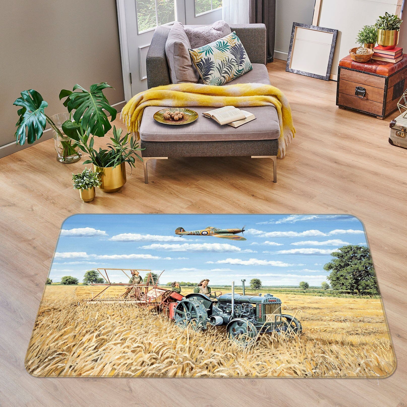 3D Harvesting Victory 1079 Trevor Mitchell Rug Non Slip Rug Mat Mat AJ Creativity Home