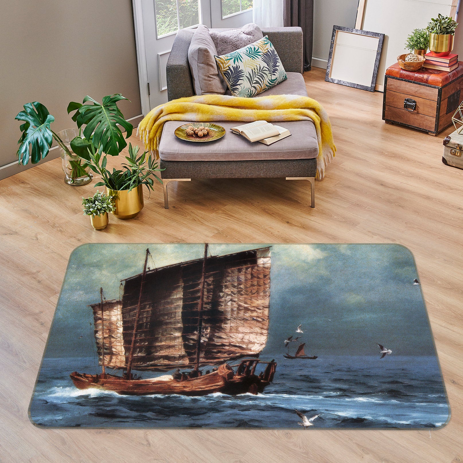 3D Steamship 75185 Non Slip Rug Mat