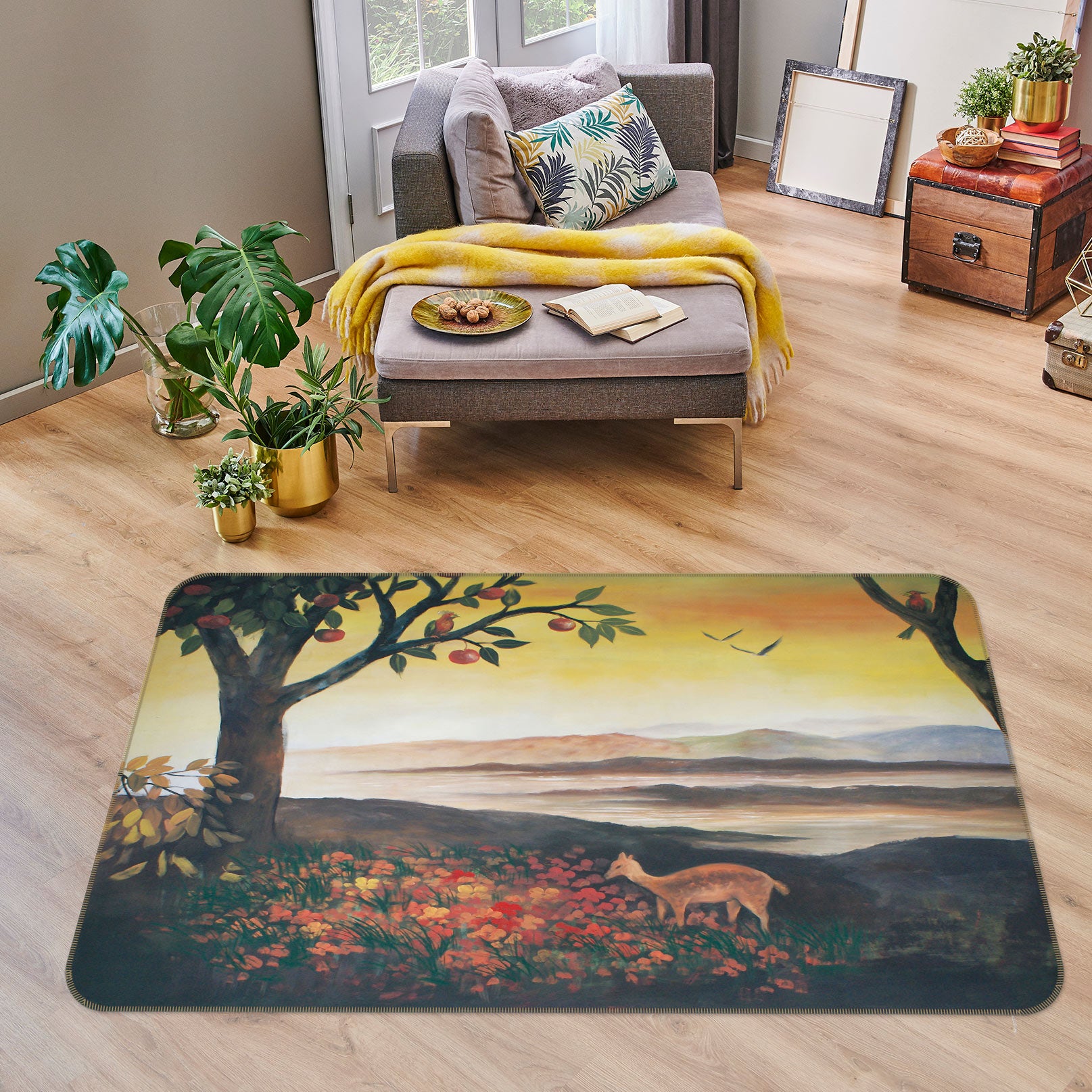 3D Tree Flower 75204 Non Slip Rug Mat