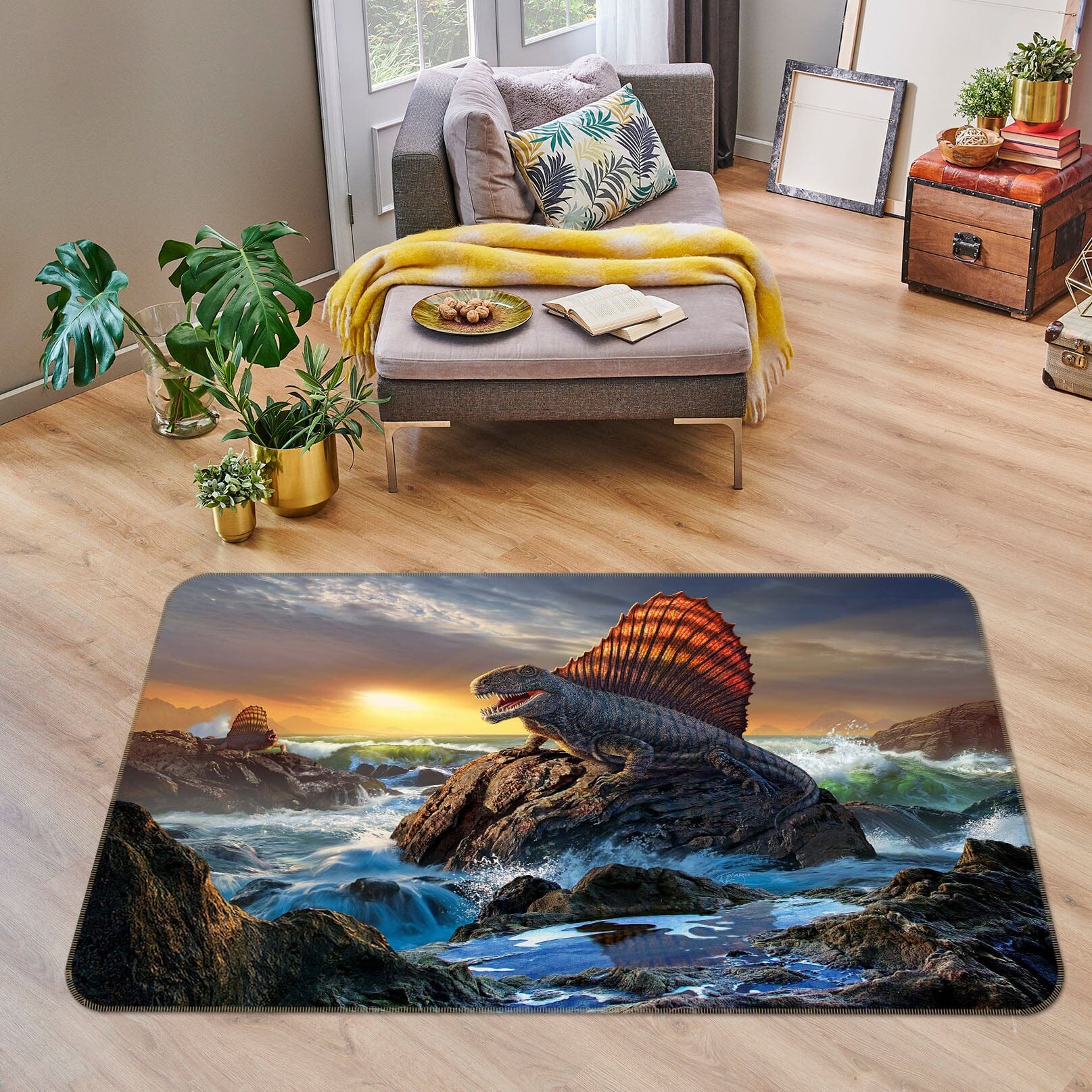 3D Millennium Turtle 1054 Jerry LoFaro Rug Non Slip Rug Mat Mat AJ Creativity Home