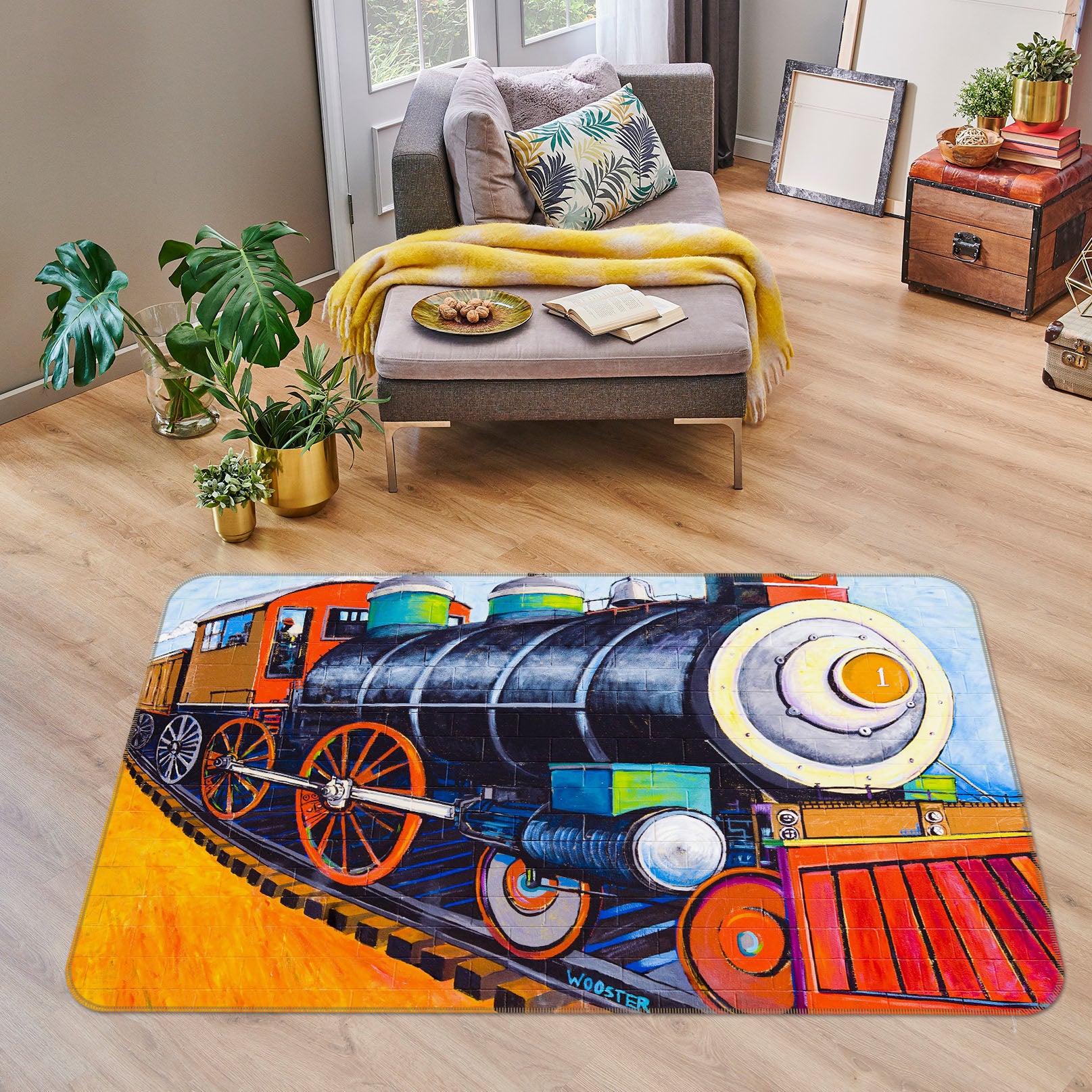 3D Train 35151 Non Slip Rug Mat