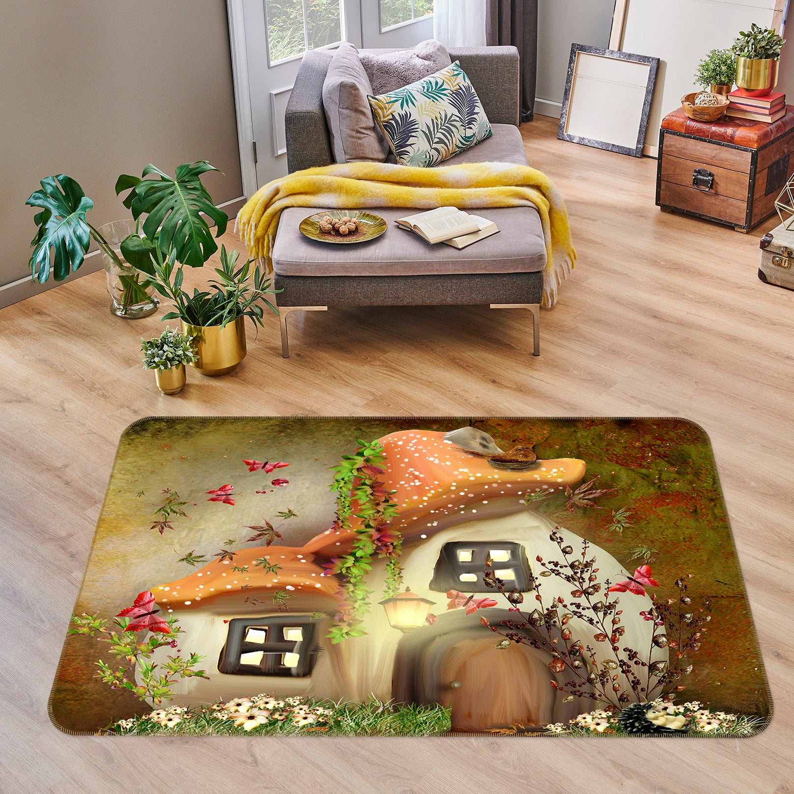 3D Cabin 75153 Non Slip Rug Mat