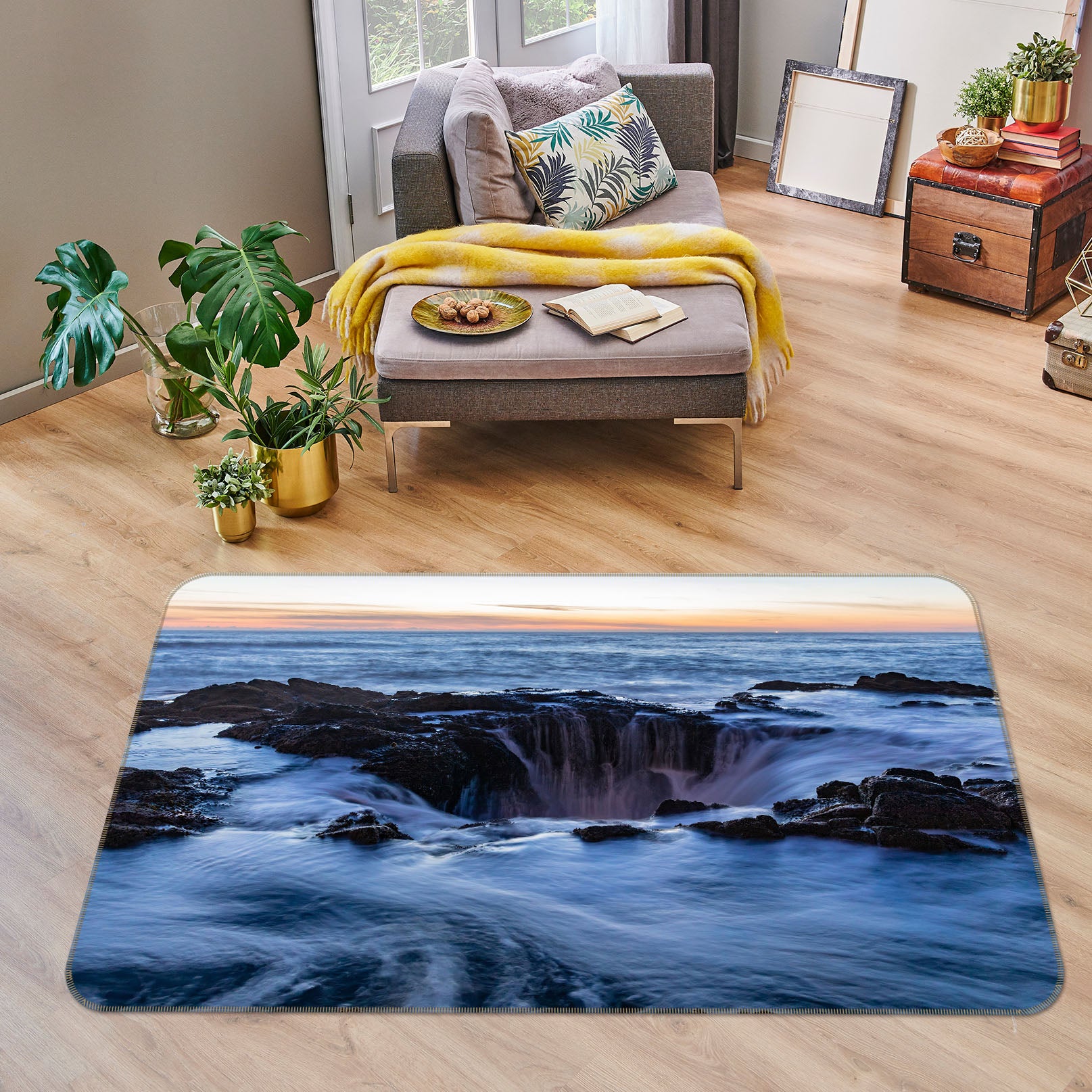 3D Sea Stone 34169 Non Slip Rug Mat