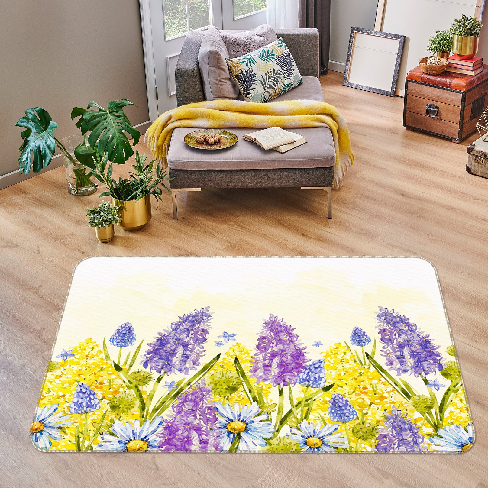 3D Flower Bush 30207 Non Slip Rug Mat