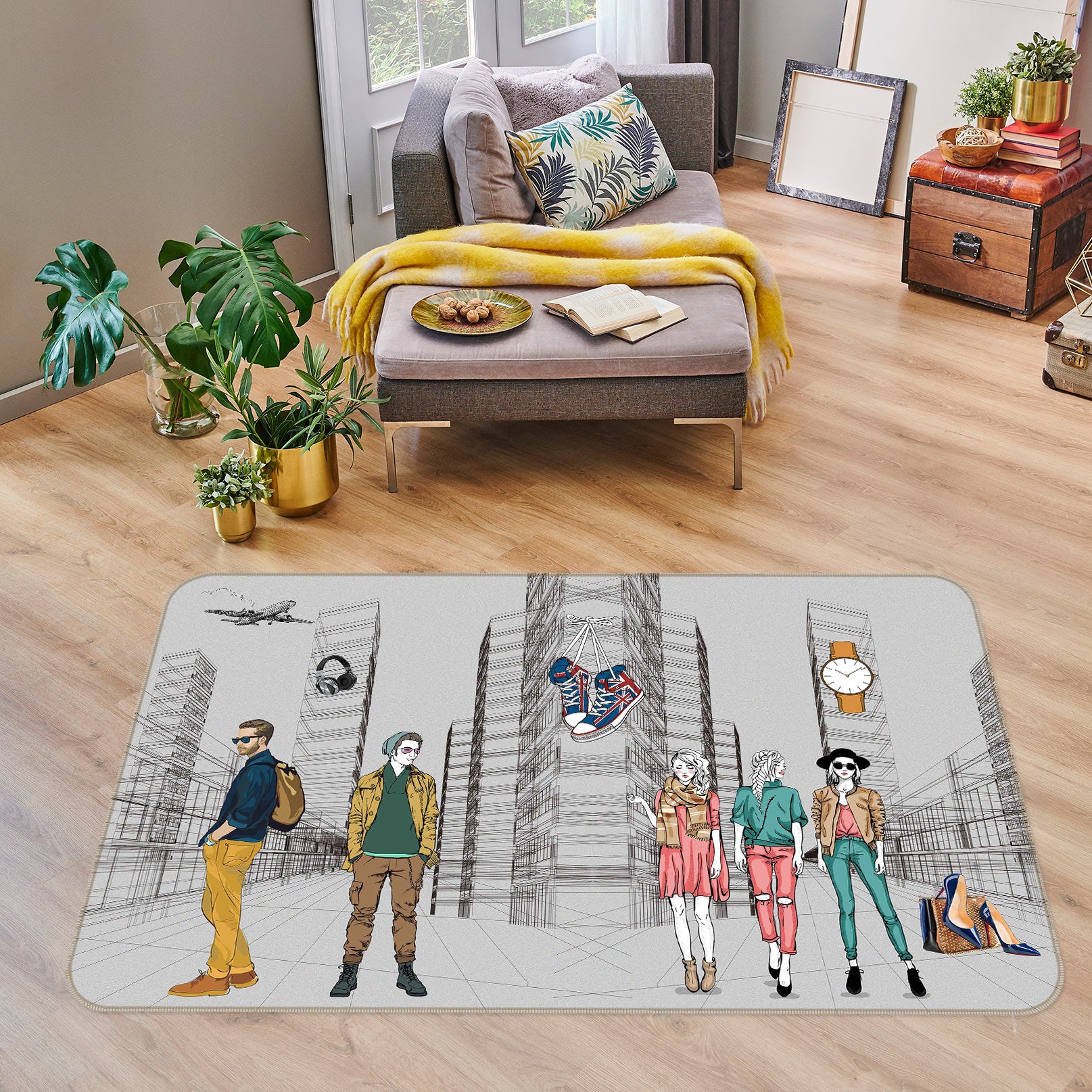 3D Building Model 77026 Non Slip Rug Mat
