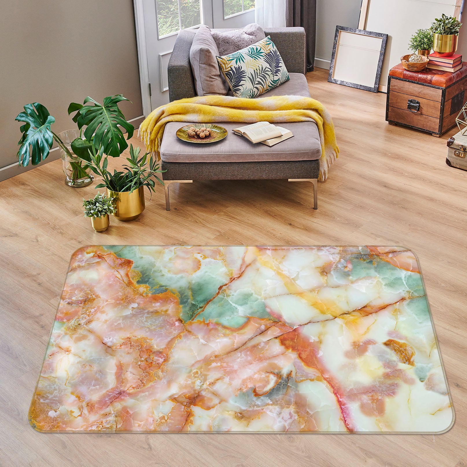 3D Marbling 27123 Non Slip Rug Mat