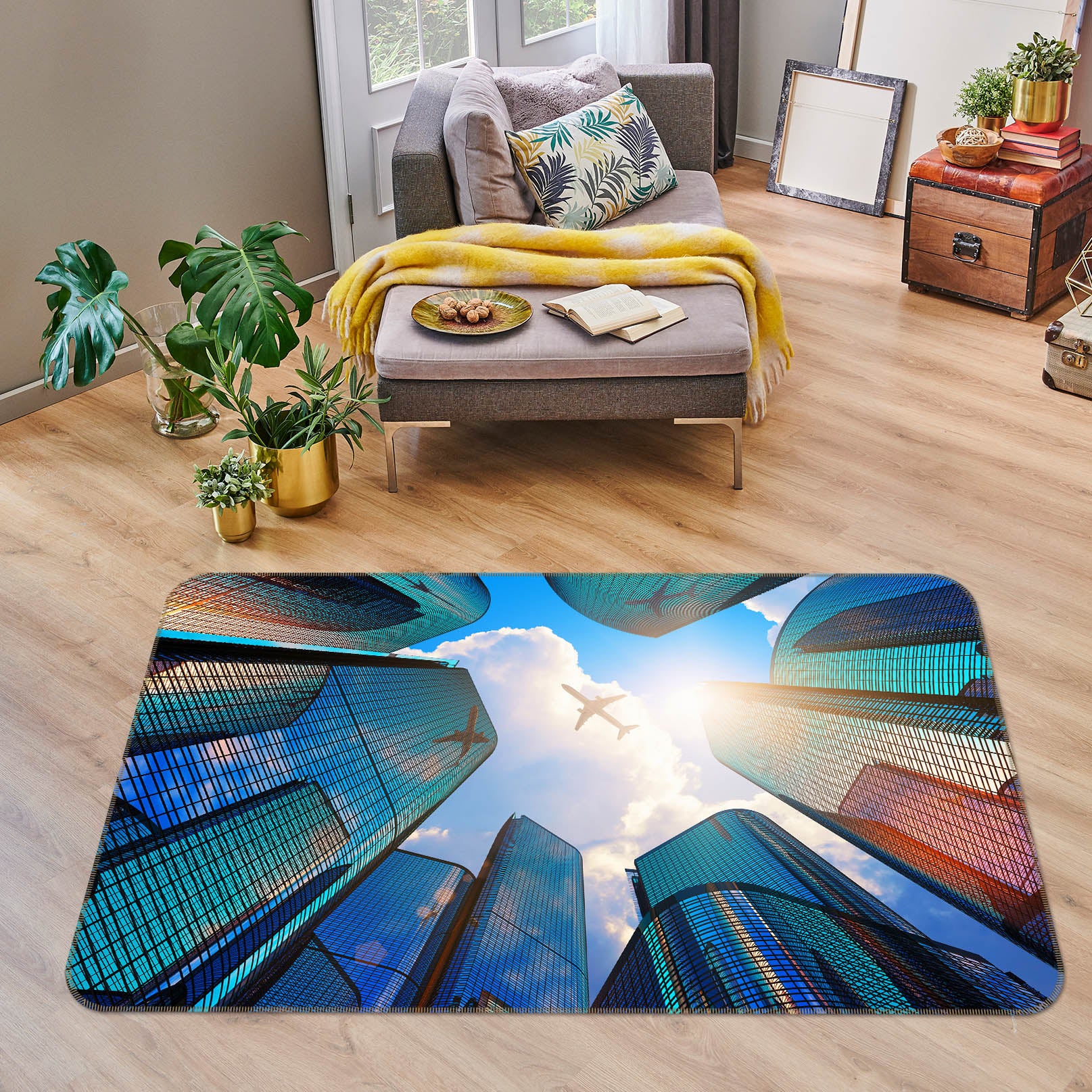3D Tall Building 34209 Non Slip Rug Mat