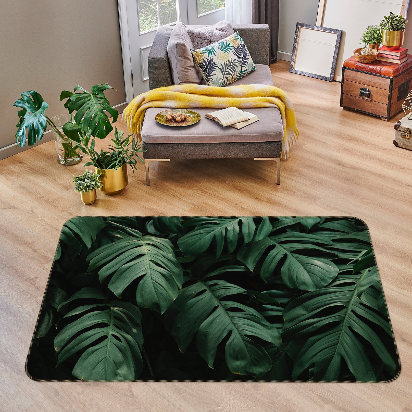3D Leaves 76276 Non Slip Rug Mat