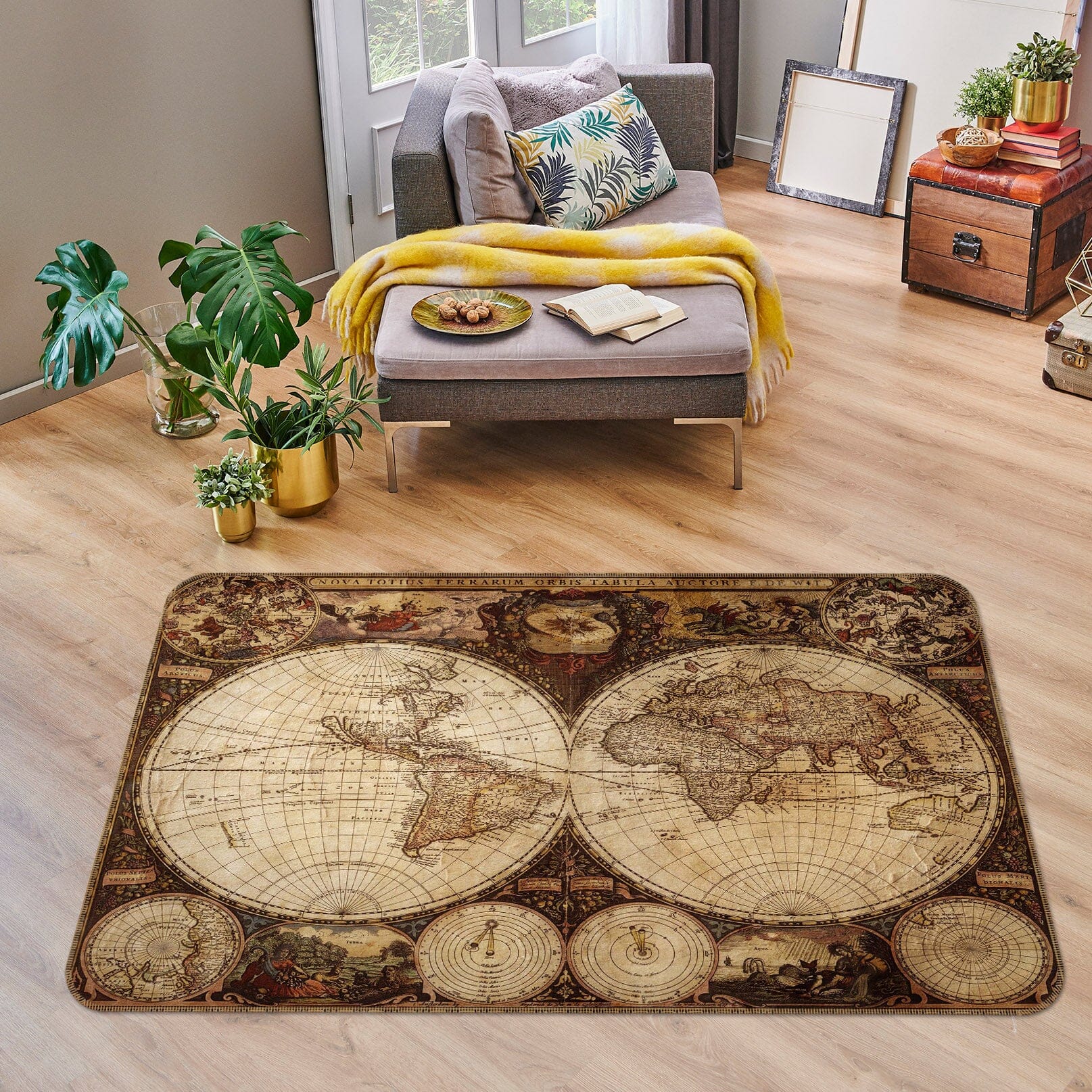 3D Land Layout 211 World Map Non Slip Rug Mat Mat AJ Creativity Home