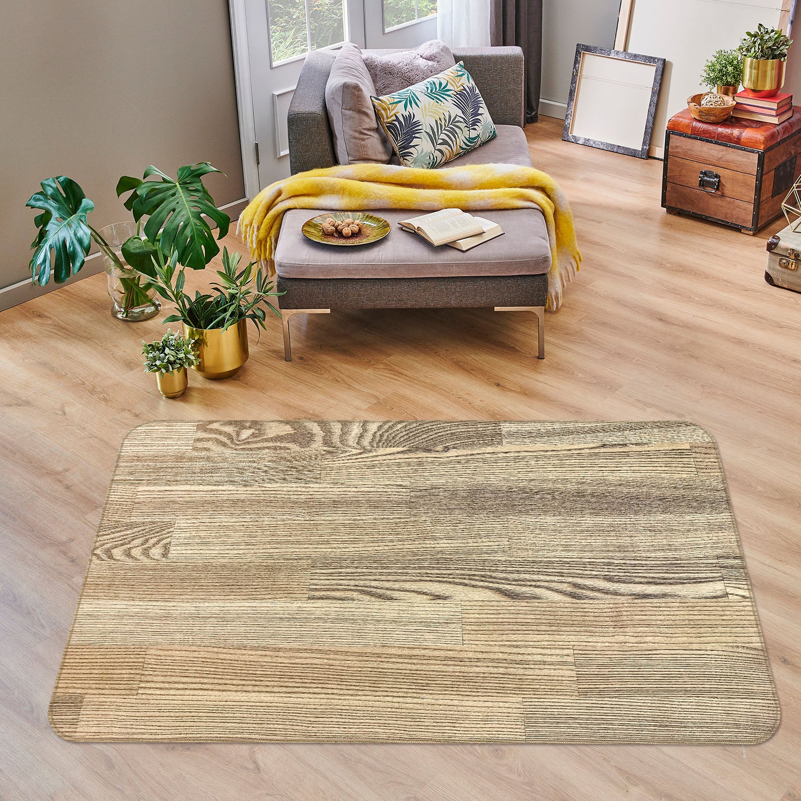 3D Wood Floor Pattern 31059 Non Slip Rug Mat