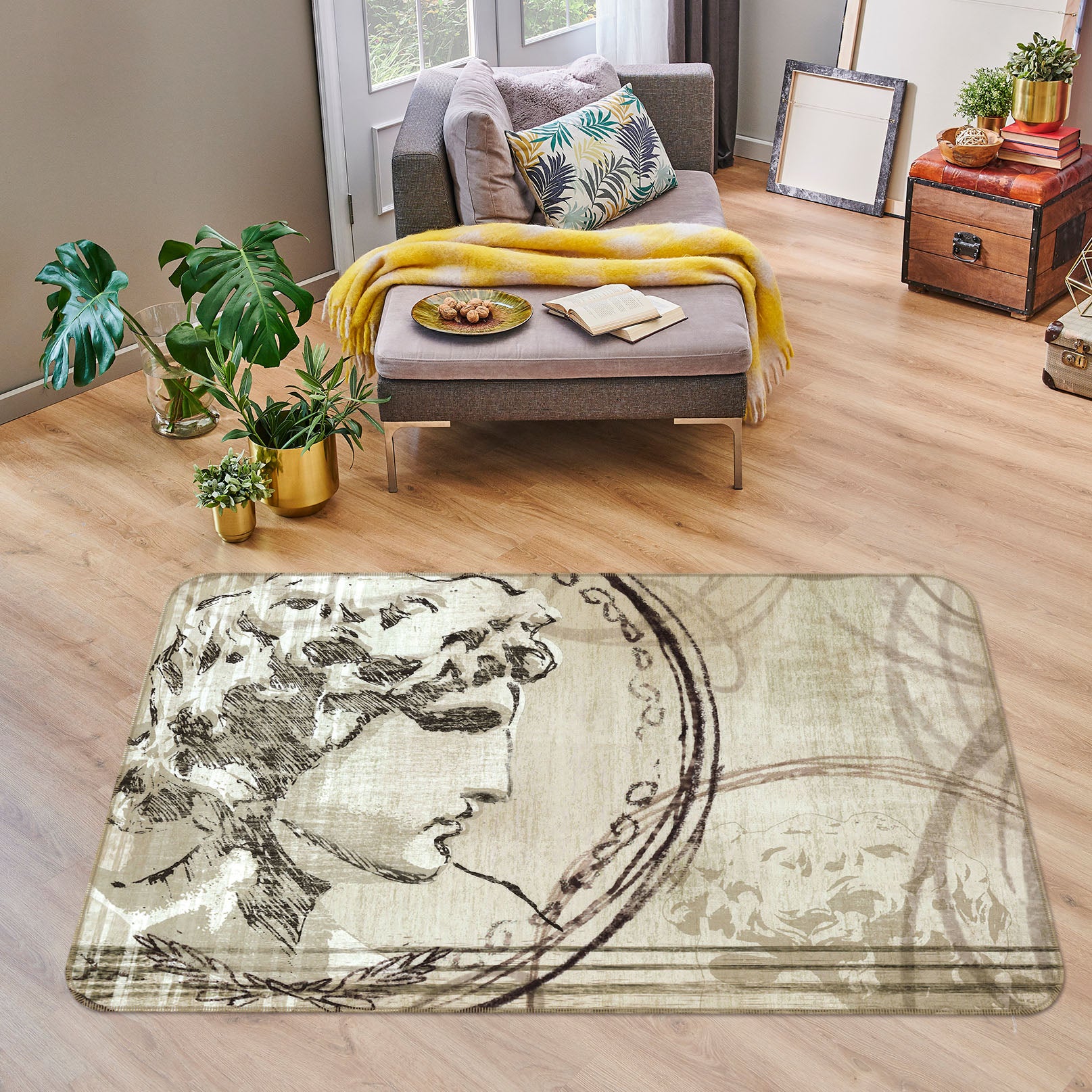 3D Portrait 32067 Non Slip Rug Mat