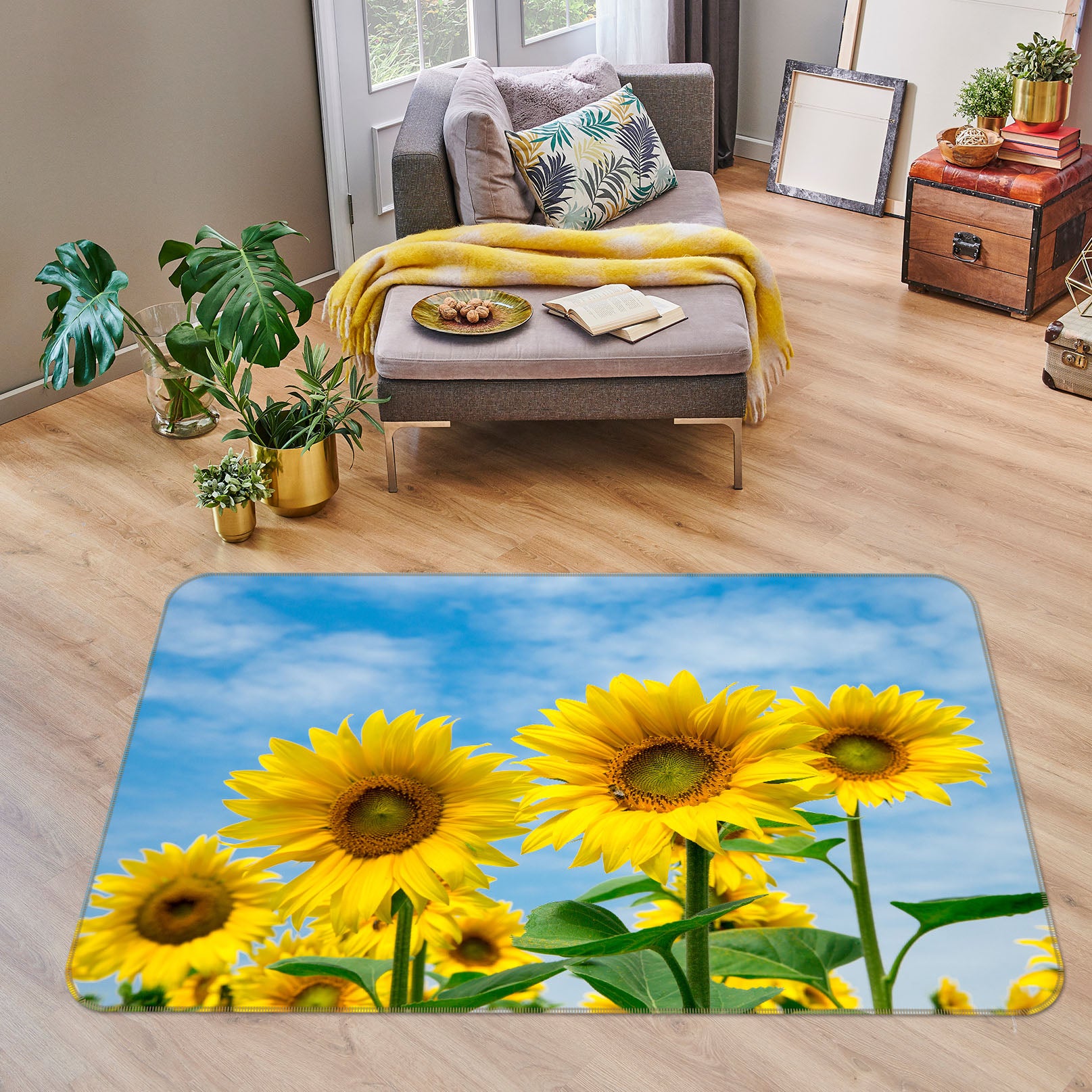 3D Sunflower 29175 Non Slip Rug Mat