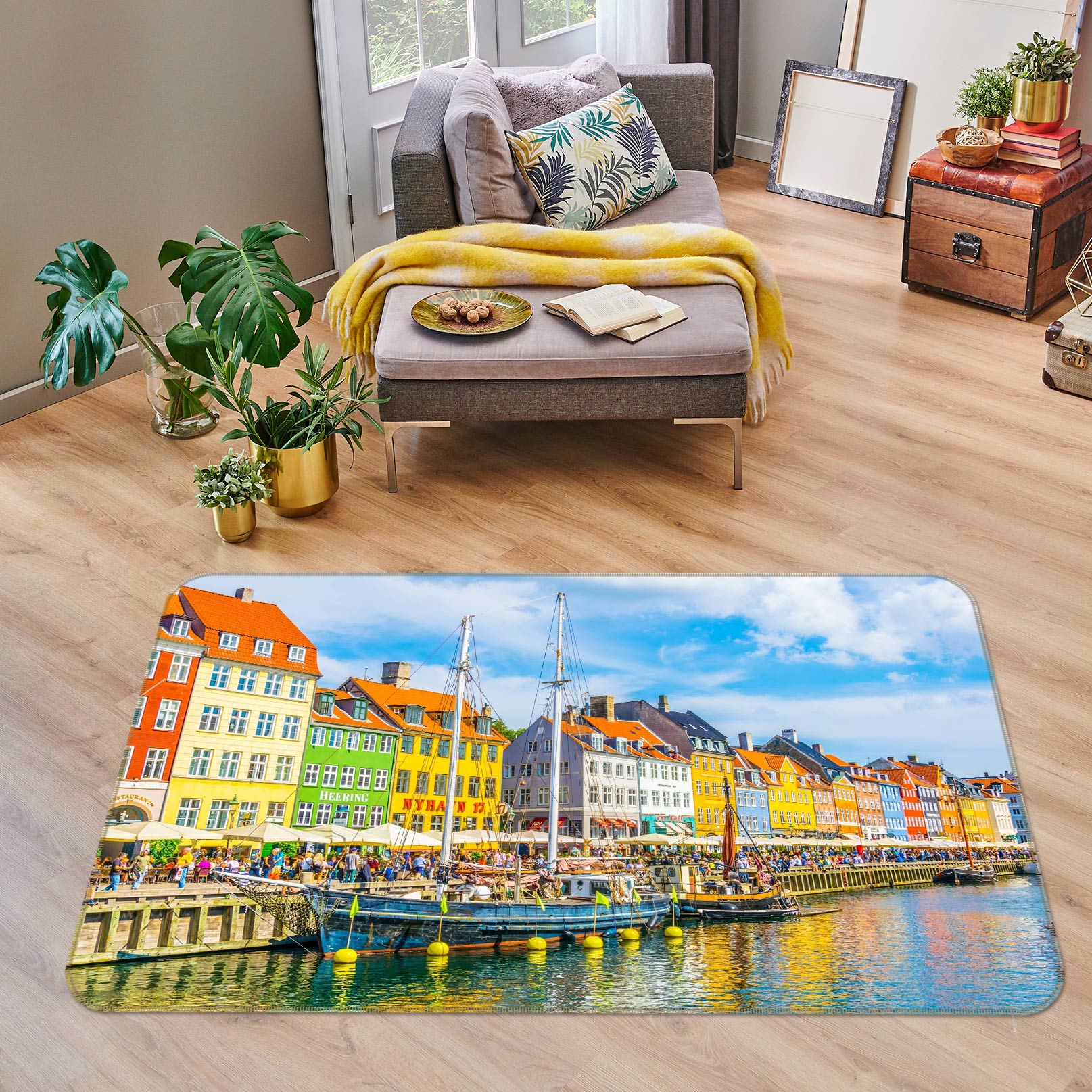 3D River Boat Houses 68003 Vehicle Non Slip Rug Mat