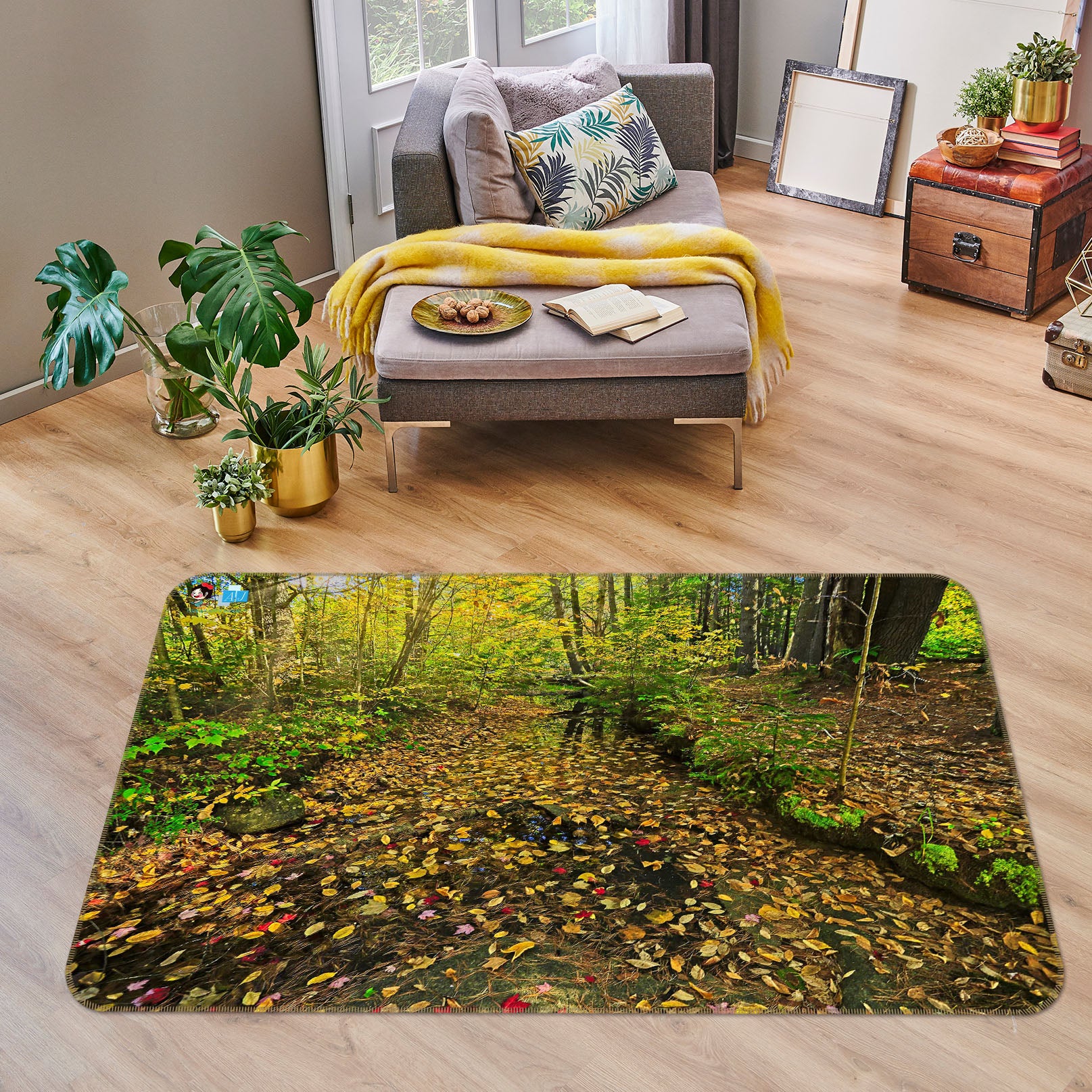 3D Leaf Creek 62053 Kathy Barefield Rug Non Slip Rug Mat