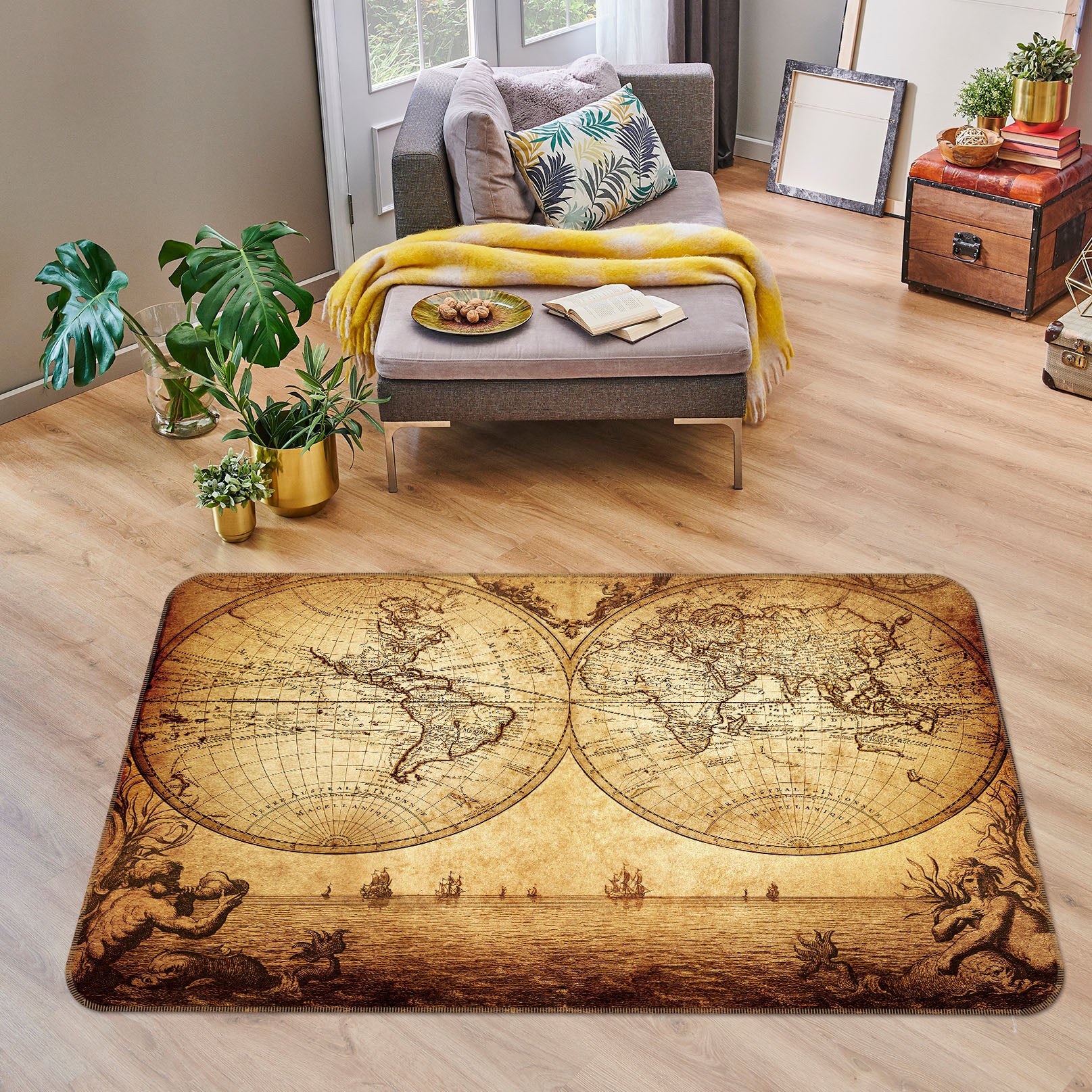 3D Map 34239 Non Slip Rug Mat