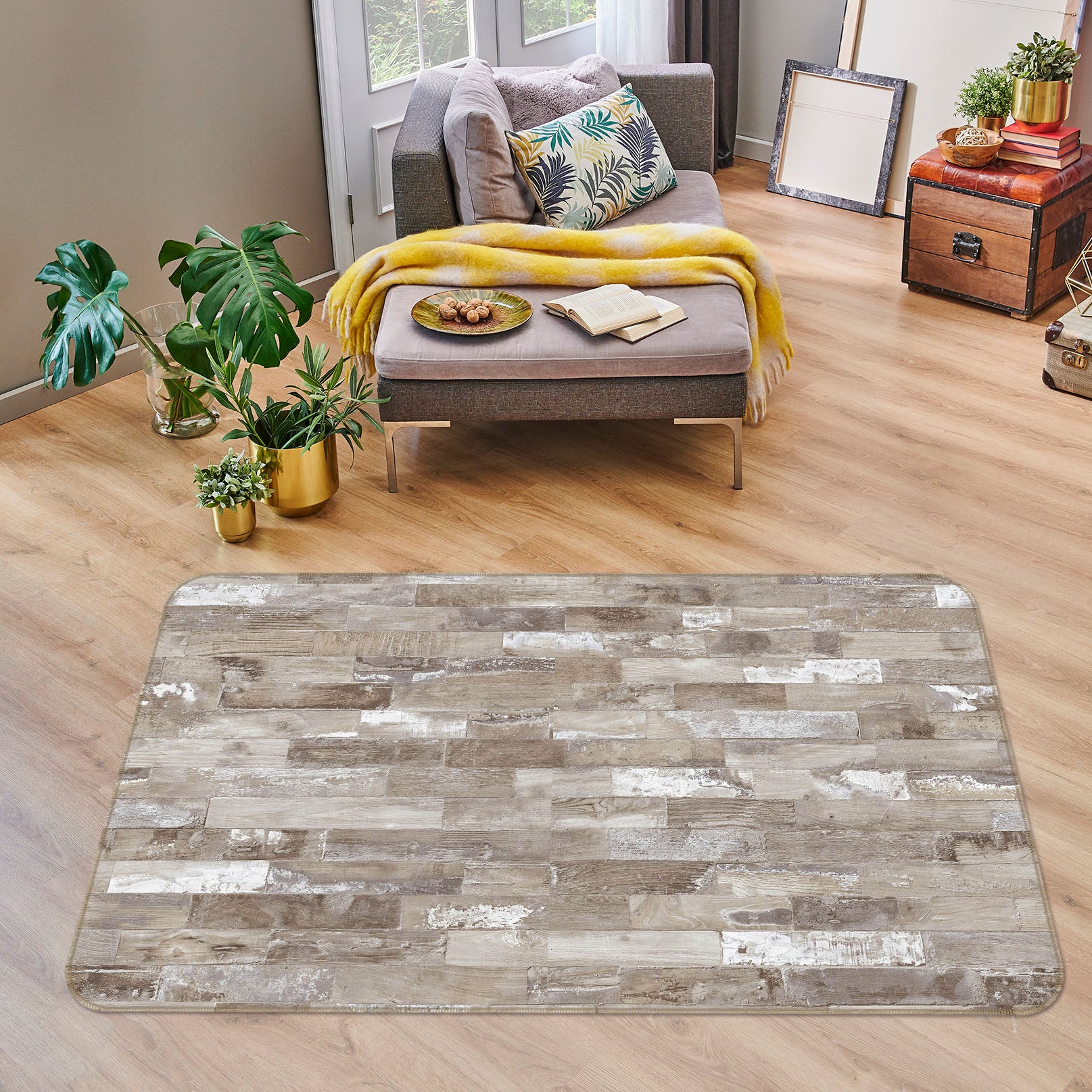 3D Wooden Floor Pattern 31013 Non Slip Rug Mat