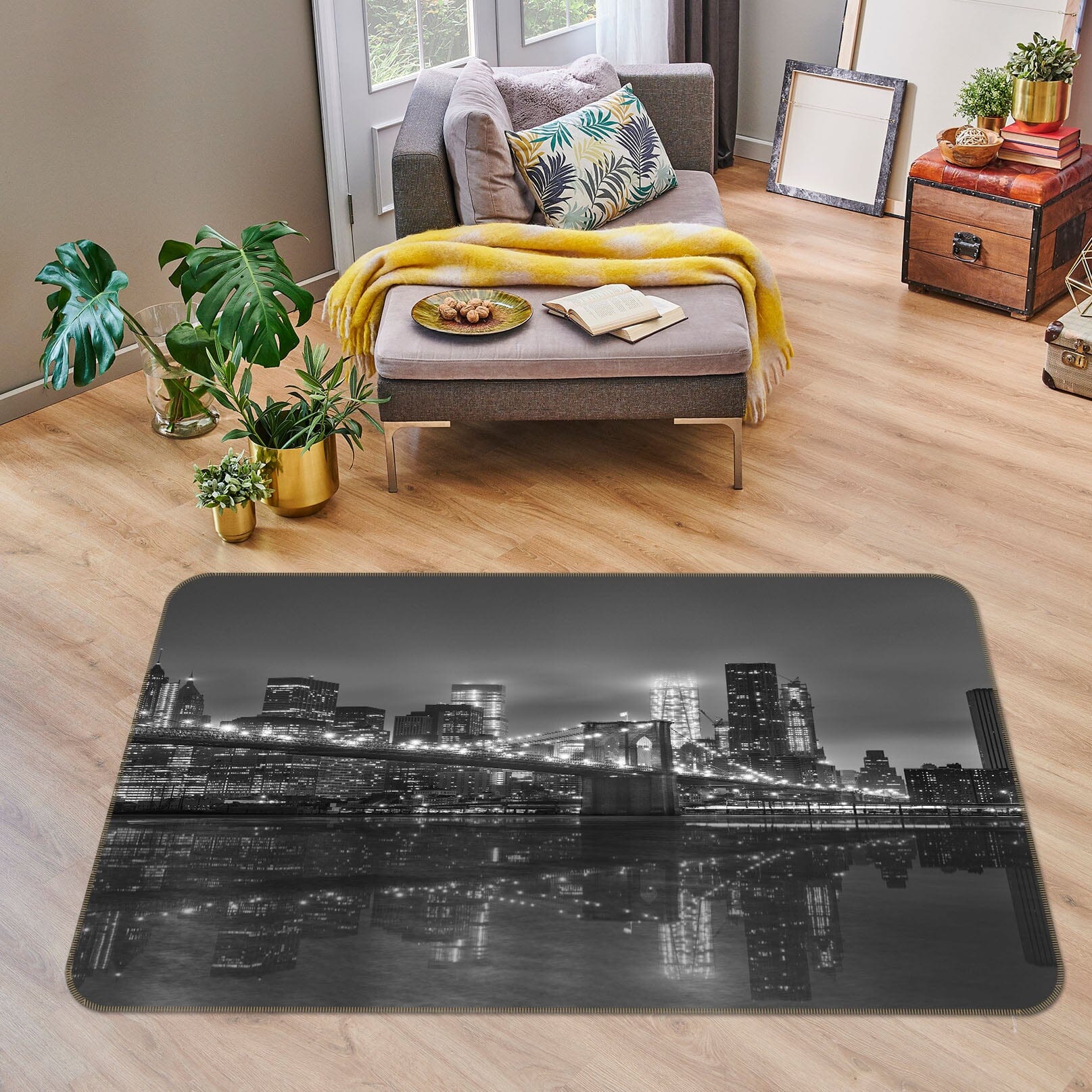 3D Grey City 1100 Marco Carmassi Rug Non Slip Rug Mat Mat AJ Creativity Home