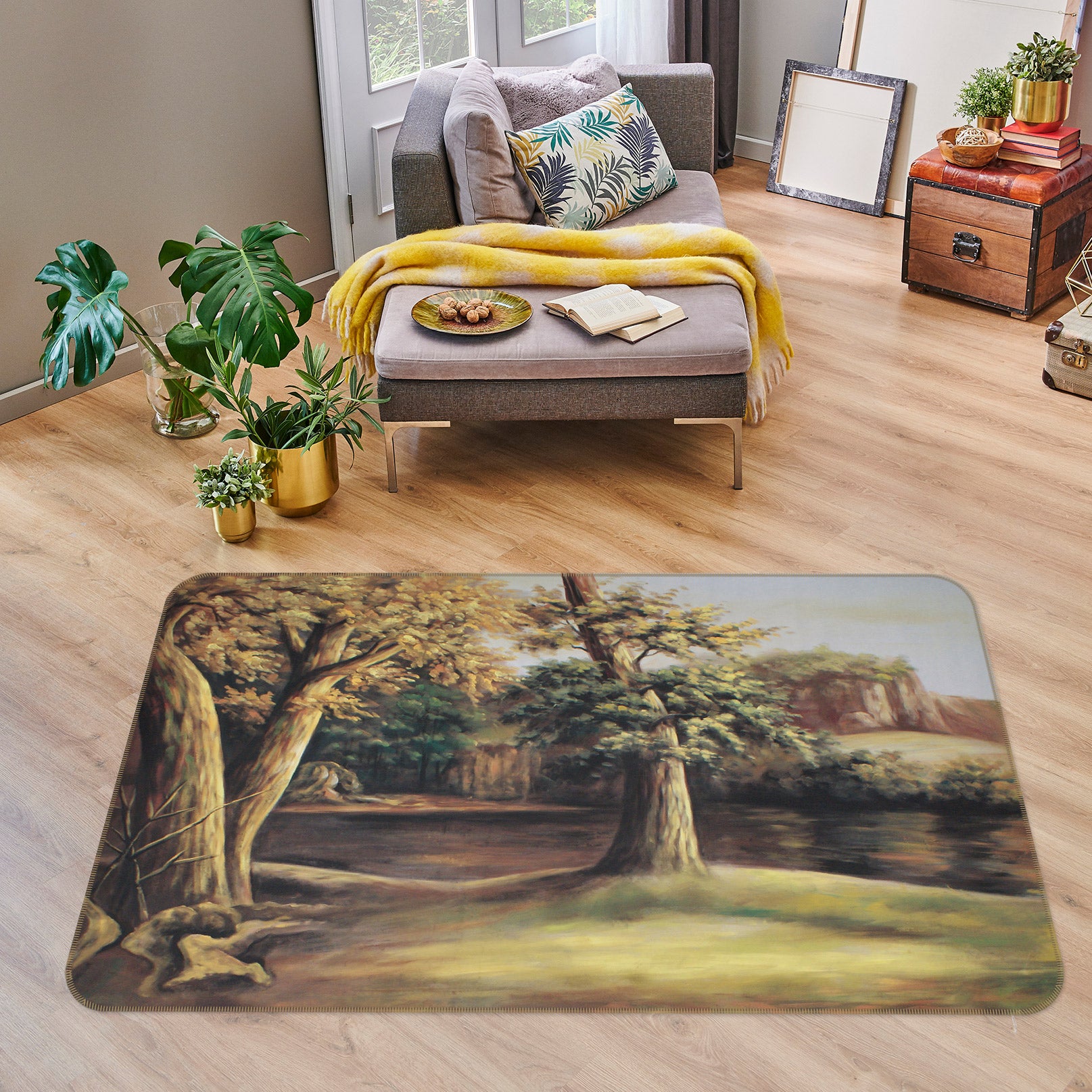 3D Trees 75206 Non Slip Rug Mat
