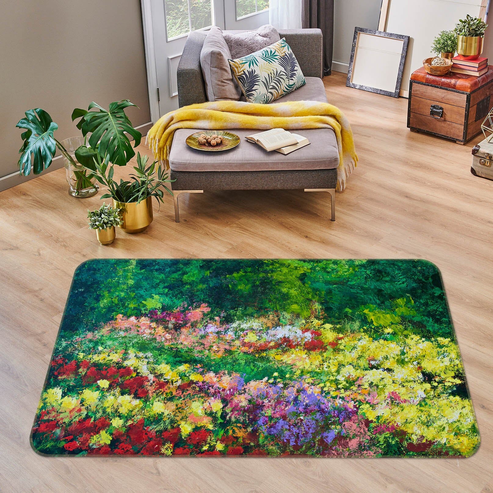 3D Garden 1007 Allan P. Friedlander Rug Non Slip Rug Mat Mat AJ Creativity Home