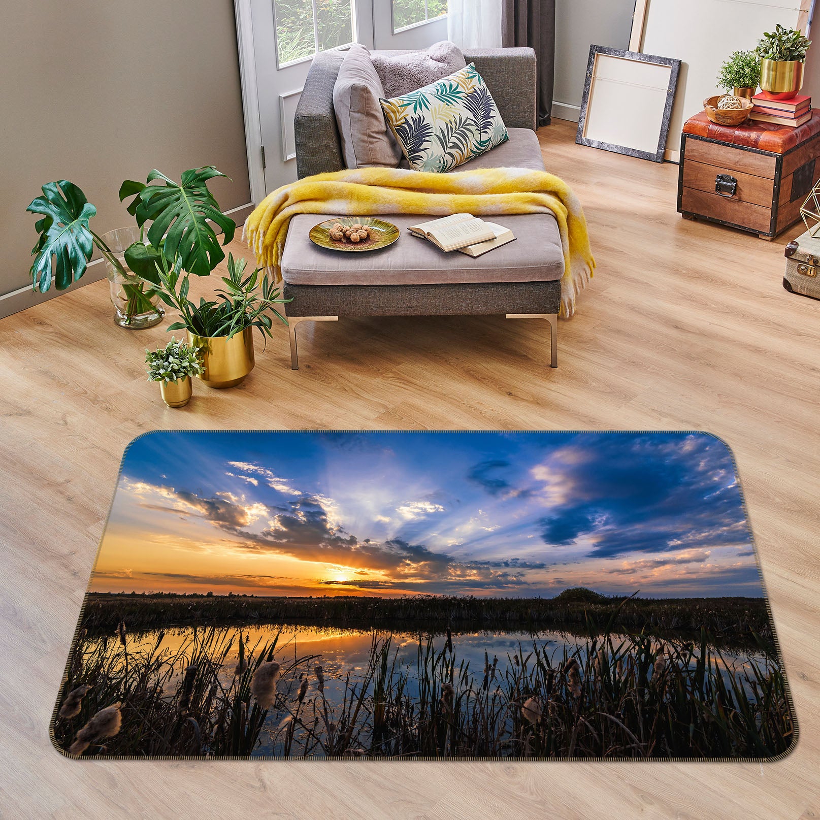 3D Sky Lake 29163 Non Slip Rug Mat