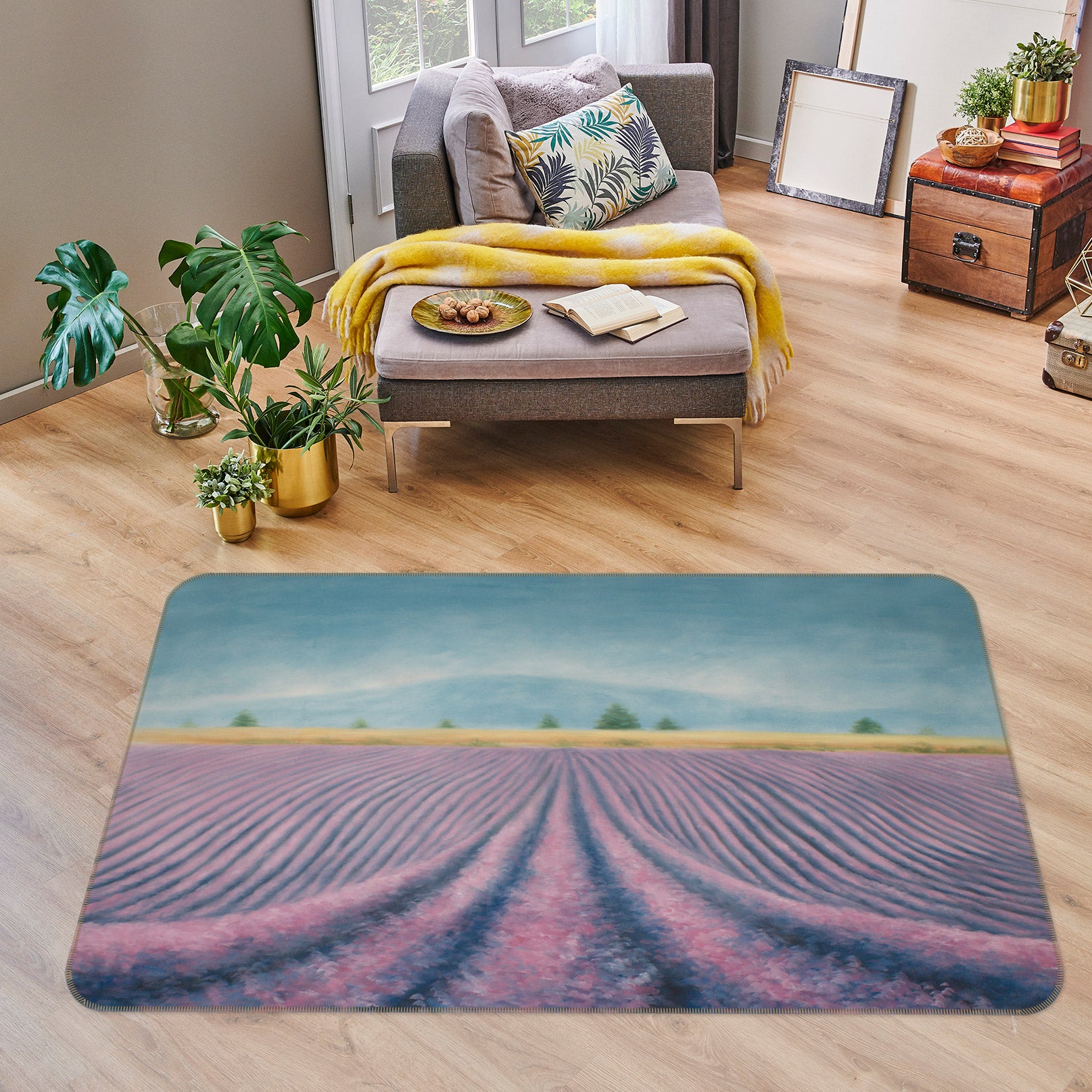 3D Purple 75208 Non Slip Rug Mat
