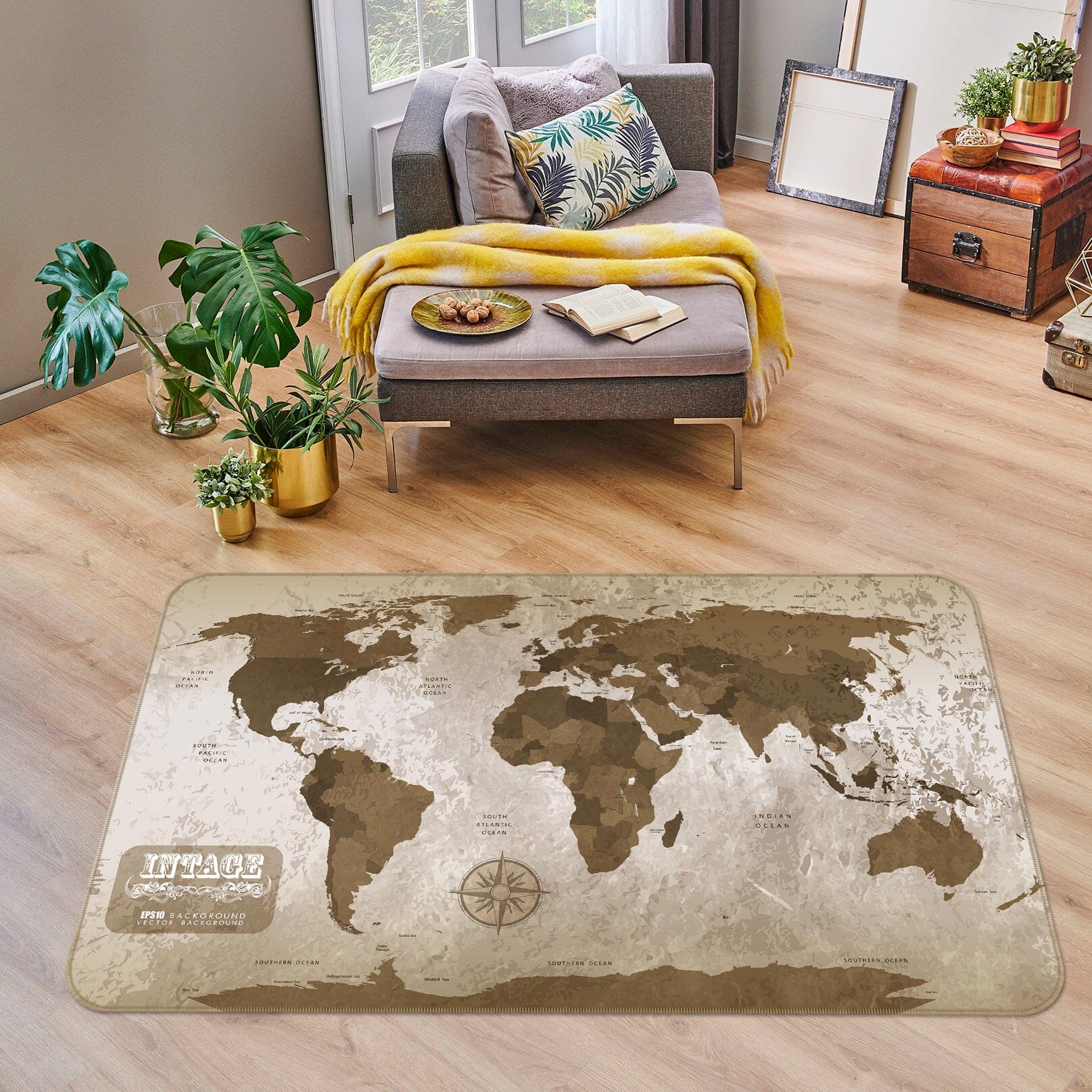 3D Abstract Stone 240 World Map Non Slip Rug Mat Mat AJ Creativity Home