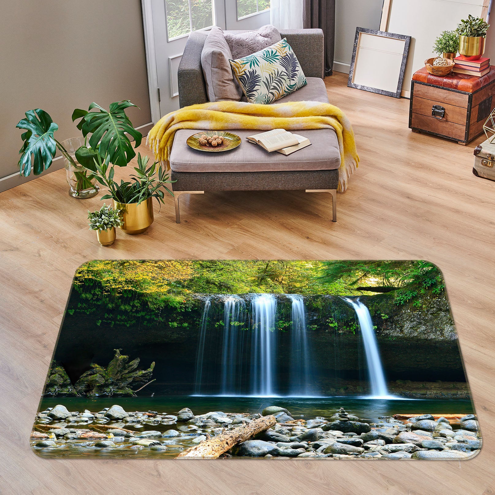 3D Waterfall 36205 Non Slip Rug Mat