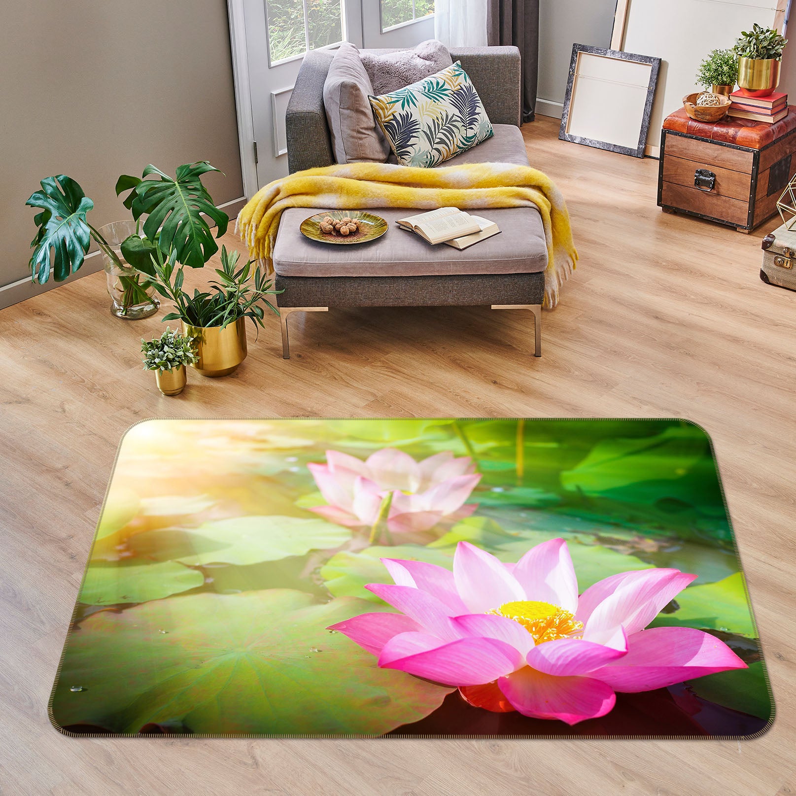 3D Lotus 31002 Non Slip Rug Mat